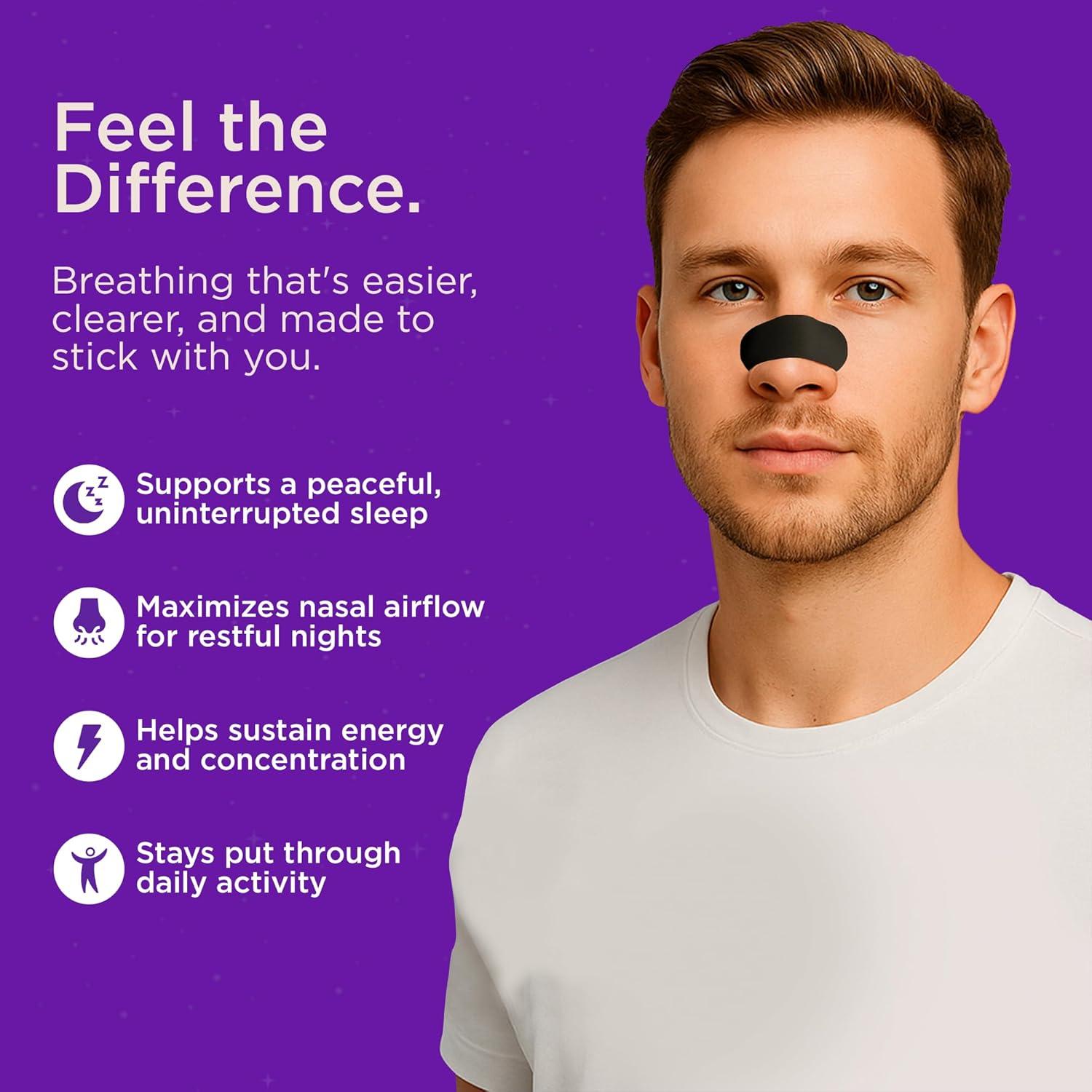 Tiras Nasales Lucid para Ronquidos - 30 Paquete, Sin Látex