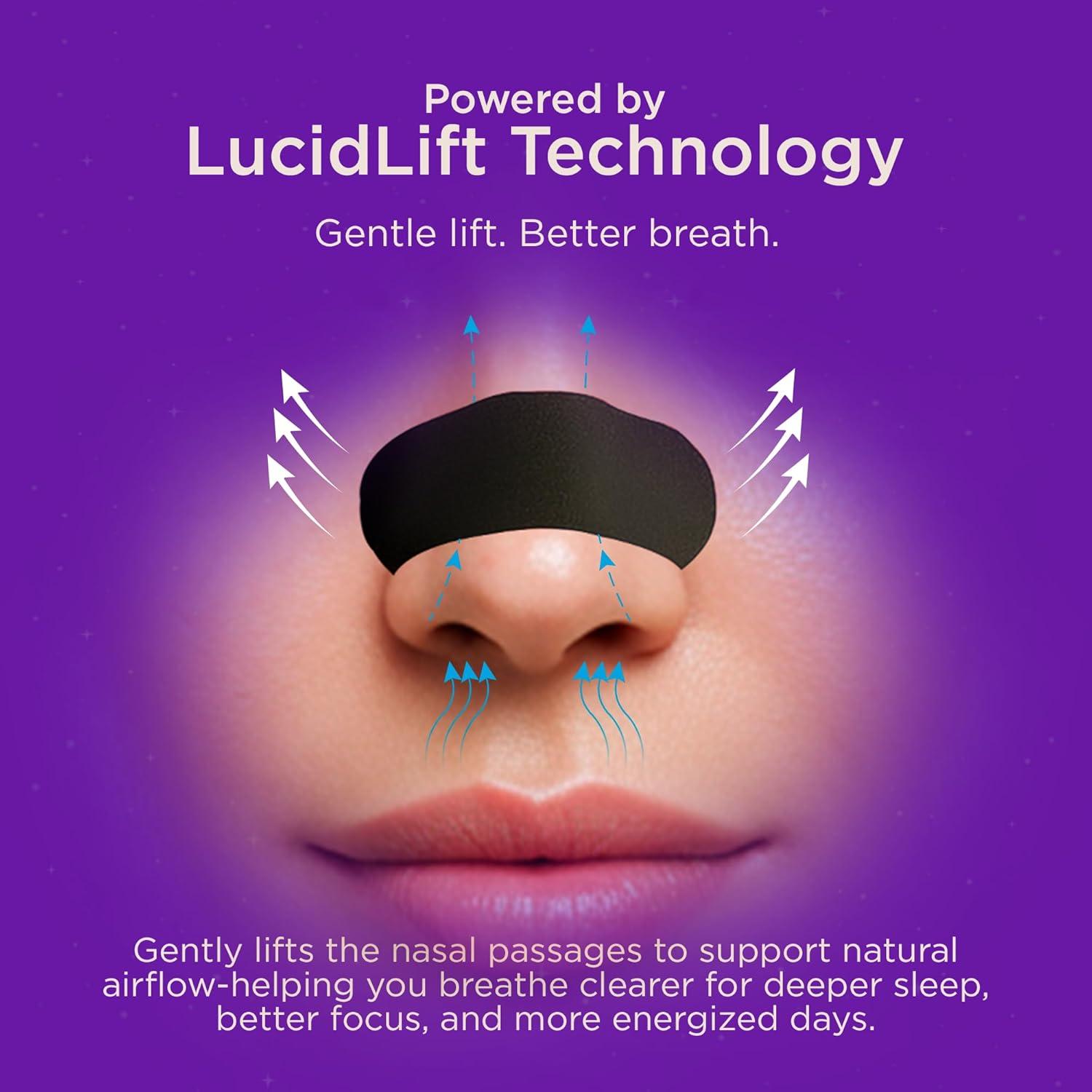 Tiras Nasales Lucid para Ronquidos - 30 Paquete, Sin Látex