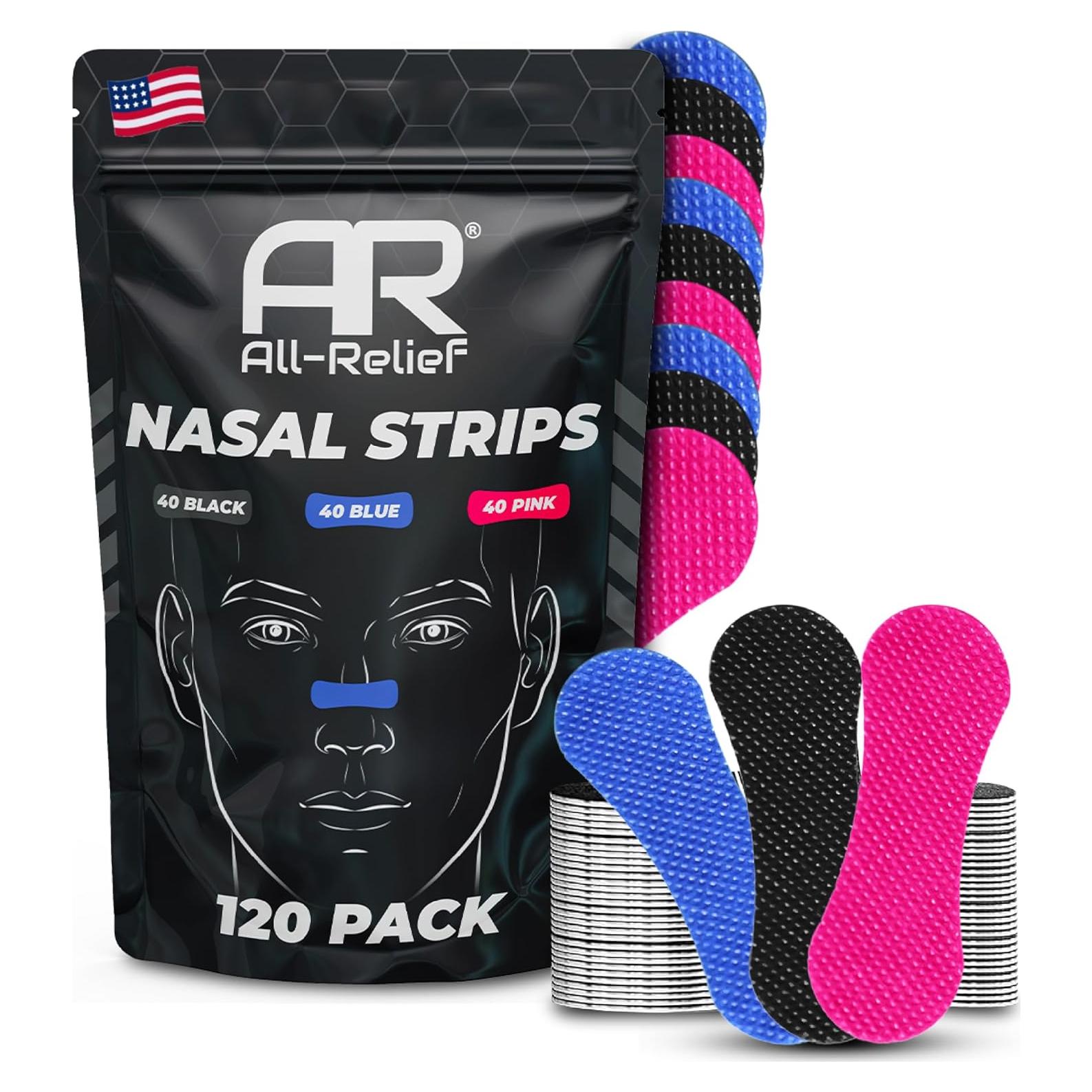 Pack 120 Tiras Nasales All-Relief | Alivio Ronquidos y Congestión