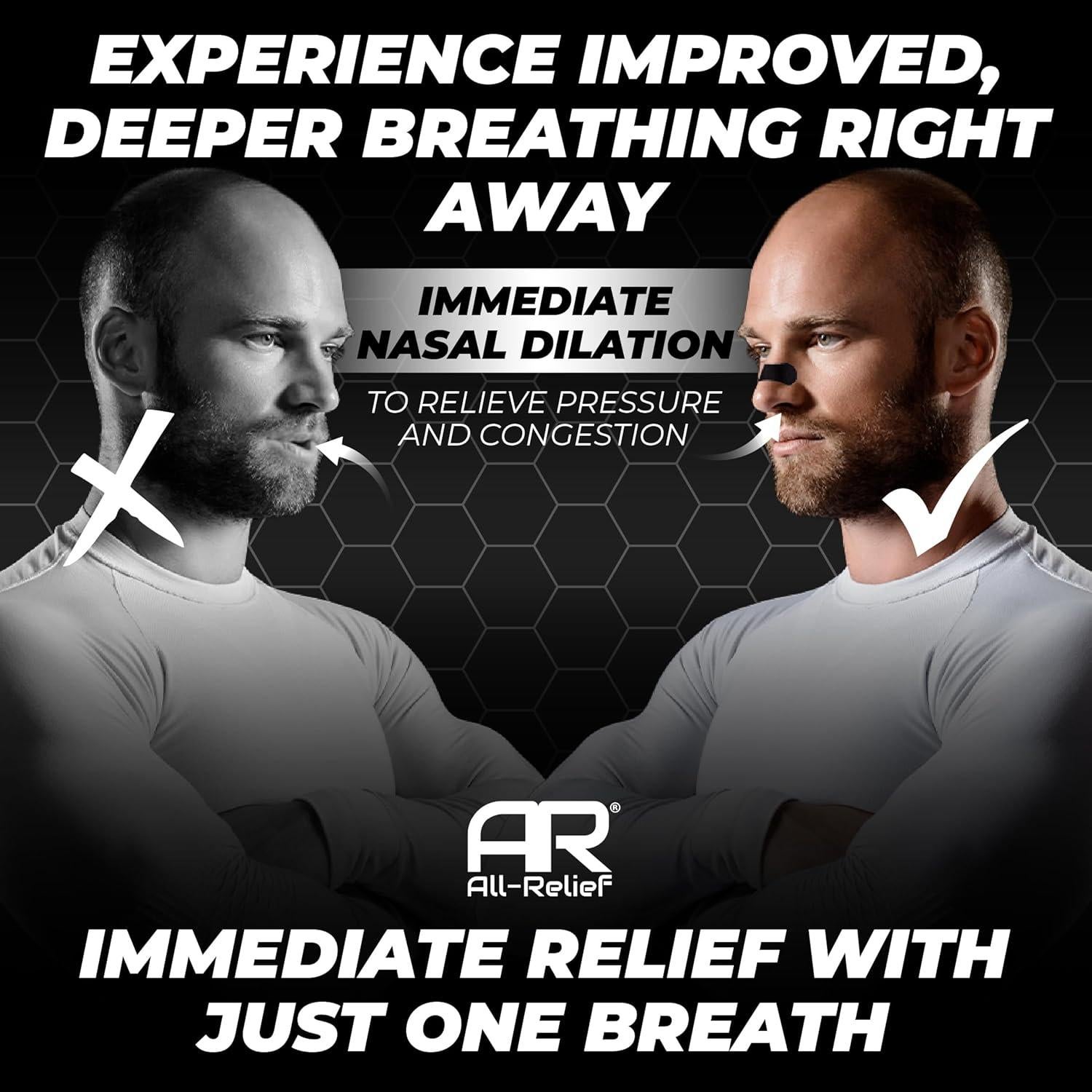 Pack 120 Tiras Nasales All-Relief | Alivio Ronquidos y Congestión