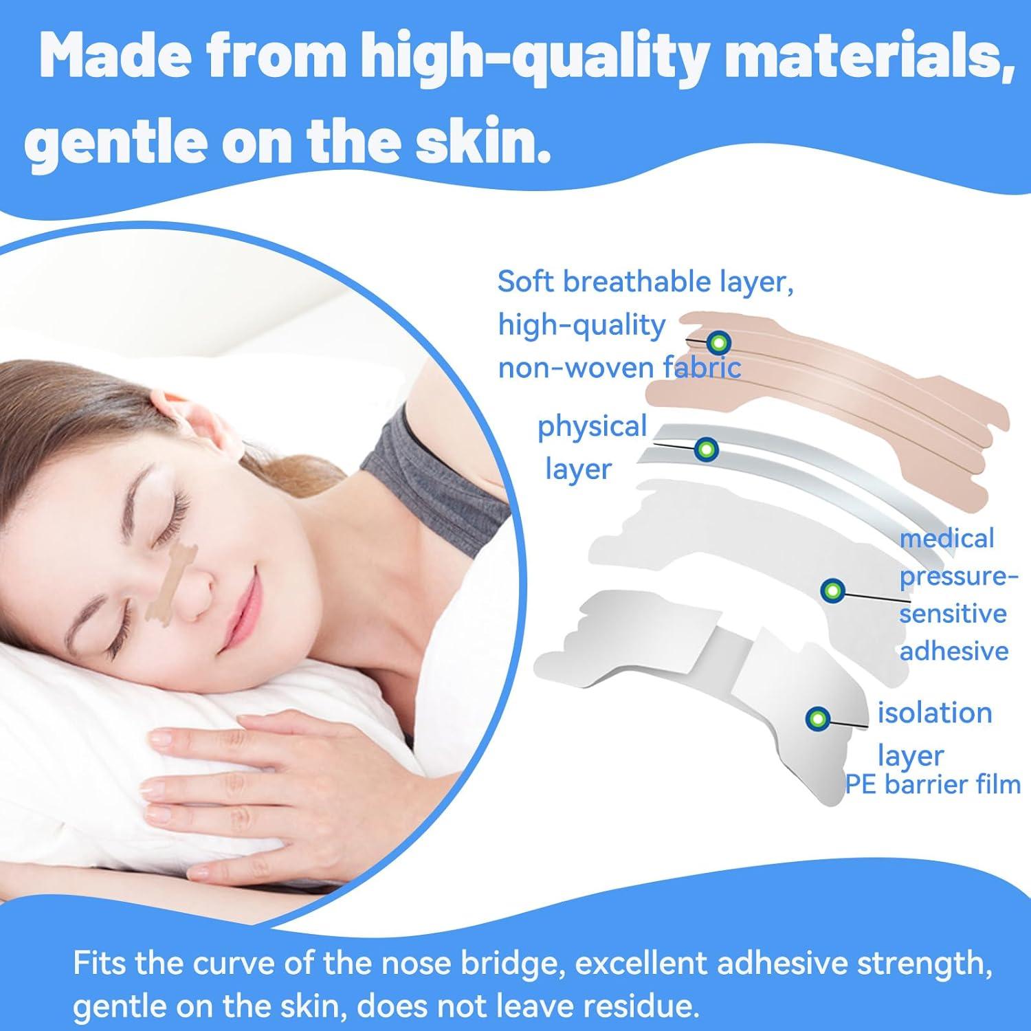 60 Tiras Nasales PNNDST para Ronquidos y Congestión Nasal