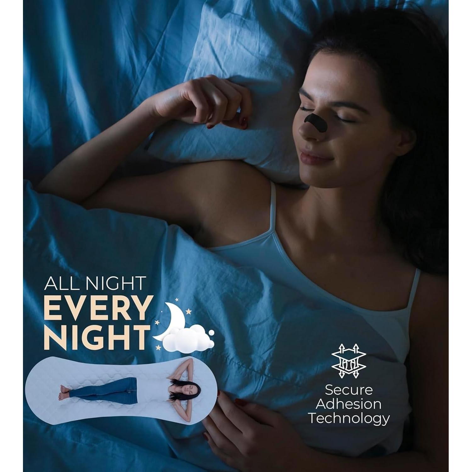 60 Tiras Nasales Antironquidos HYPER BUYZ - Ajuste Cómodo