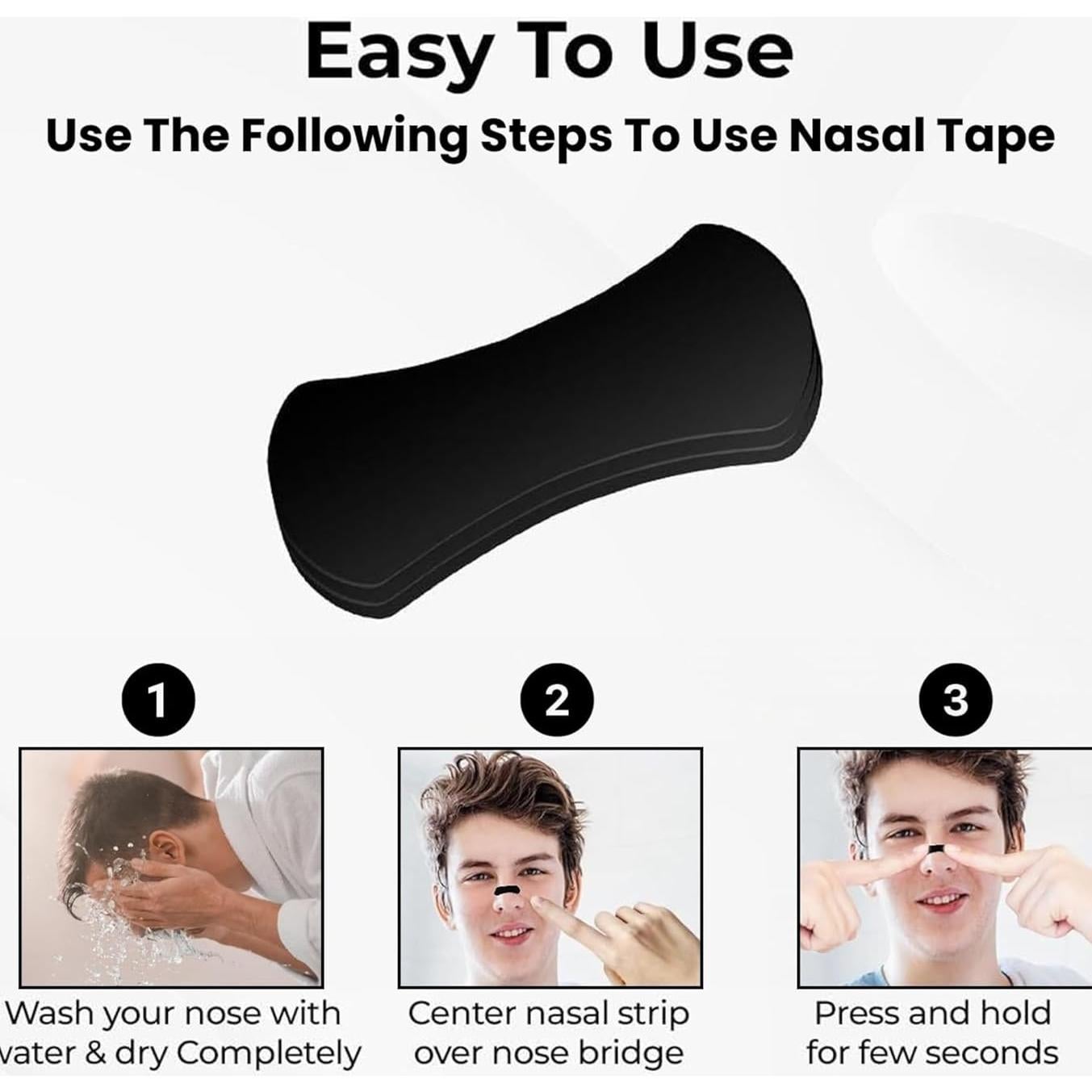 60 Tiras Nasales Antironquidos HYPER BUYZ - Ajuste Cómodo