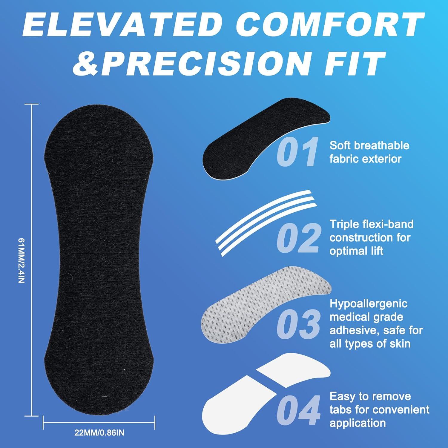 Tiras Nasales Ventro Vykor para Ronquidos - 60 Unidades, Negro