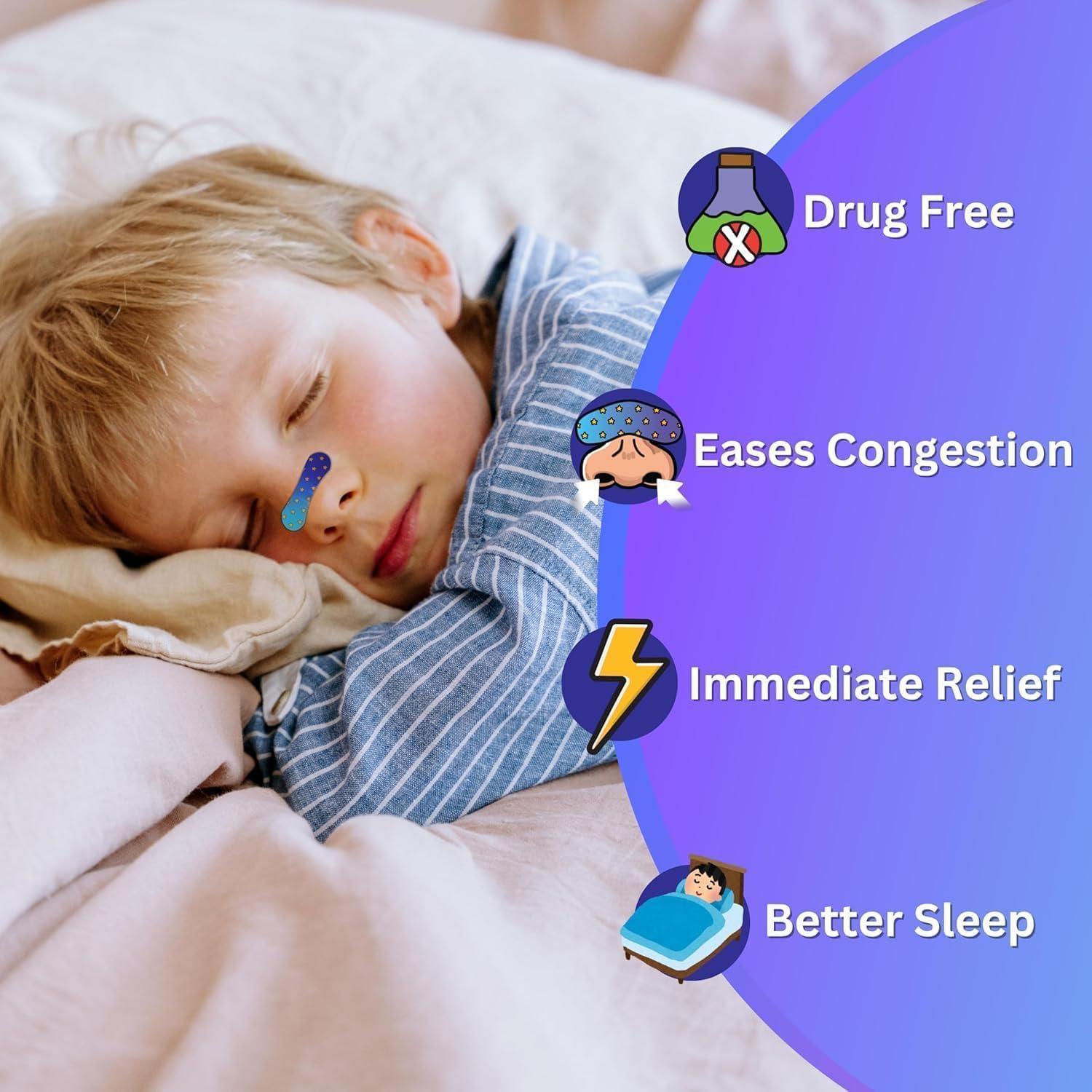 Tiras Nasales Hipoalergénicas Mama's para Niños - 48 Unidades