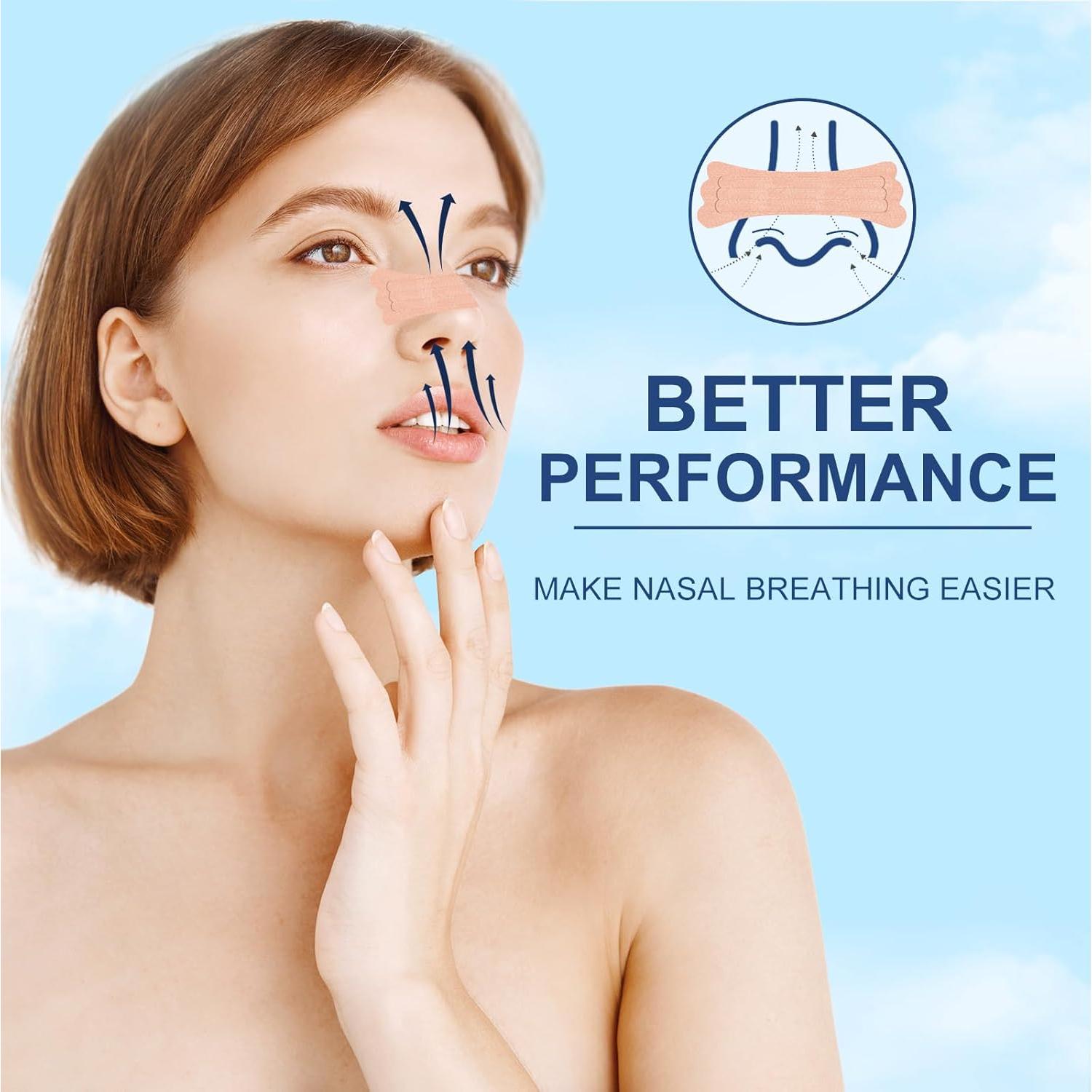 Tiras Nasales Antirronquidos Nqyzen - 60 Piezas, Fuerza Extra