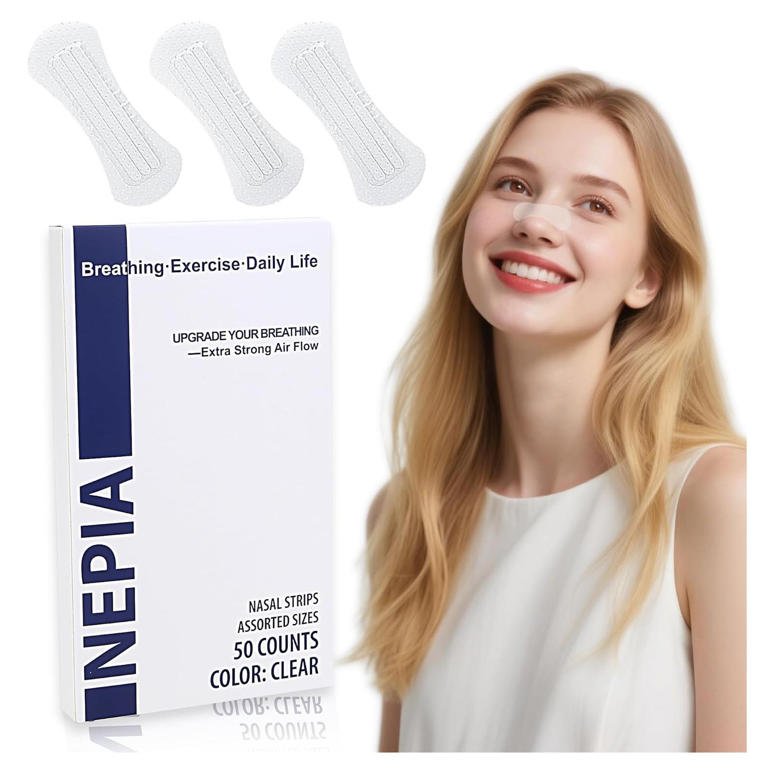 Tiras Nasales Hipoalergénicas Nepia Transparentes 50 Unidades