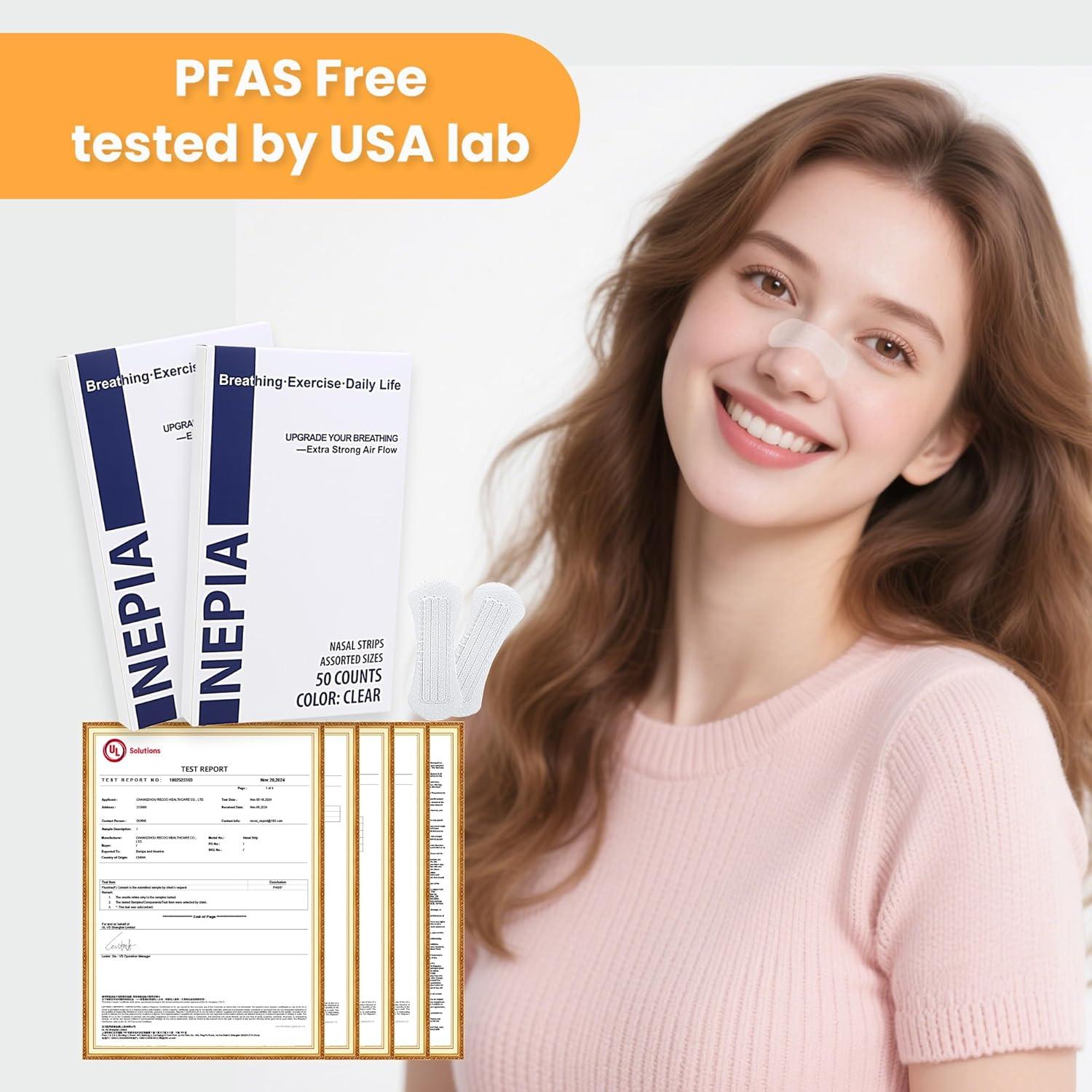 Tiras Nasales Hipoalergénicas Nepia Transparentes 50 Unidades