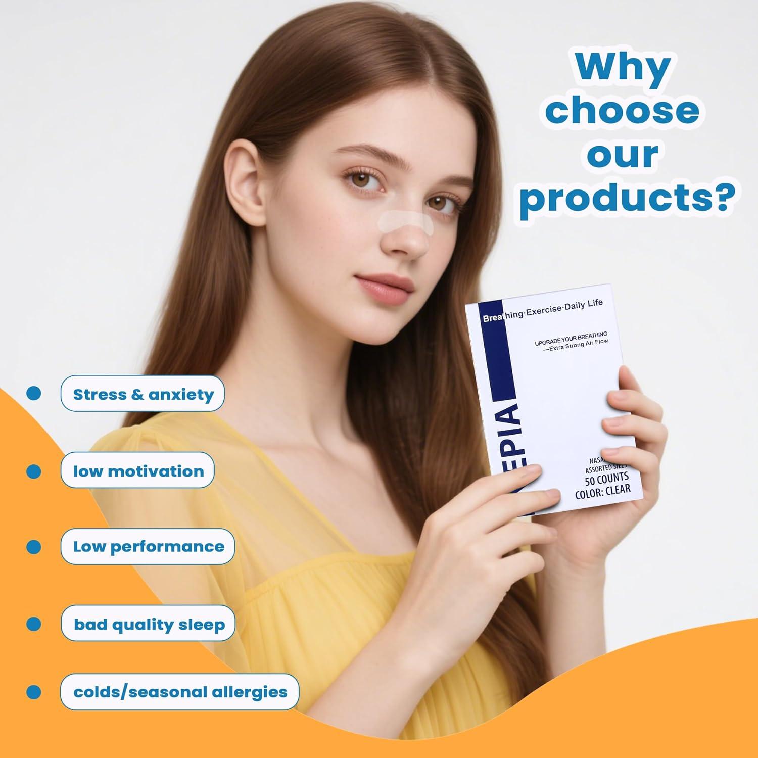 Tiras Nasales Hipoalergénicas Nepia Transparentes 50 Unidades