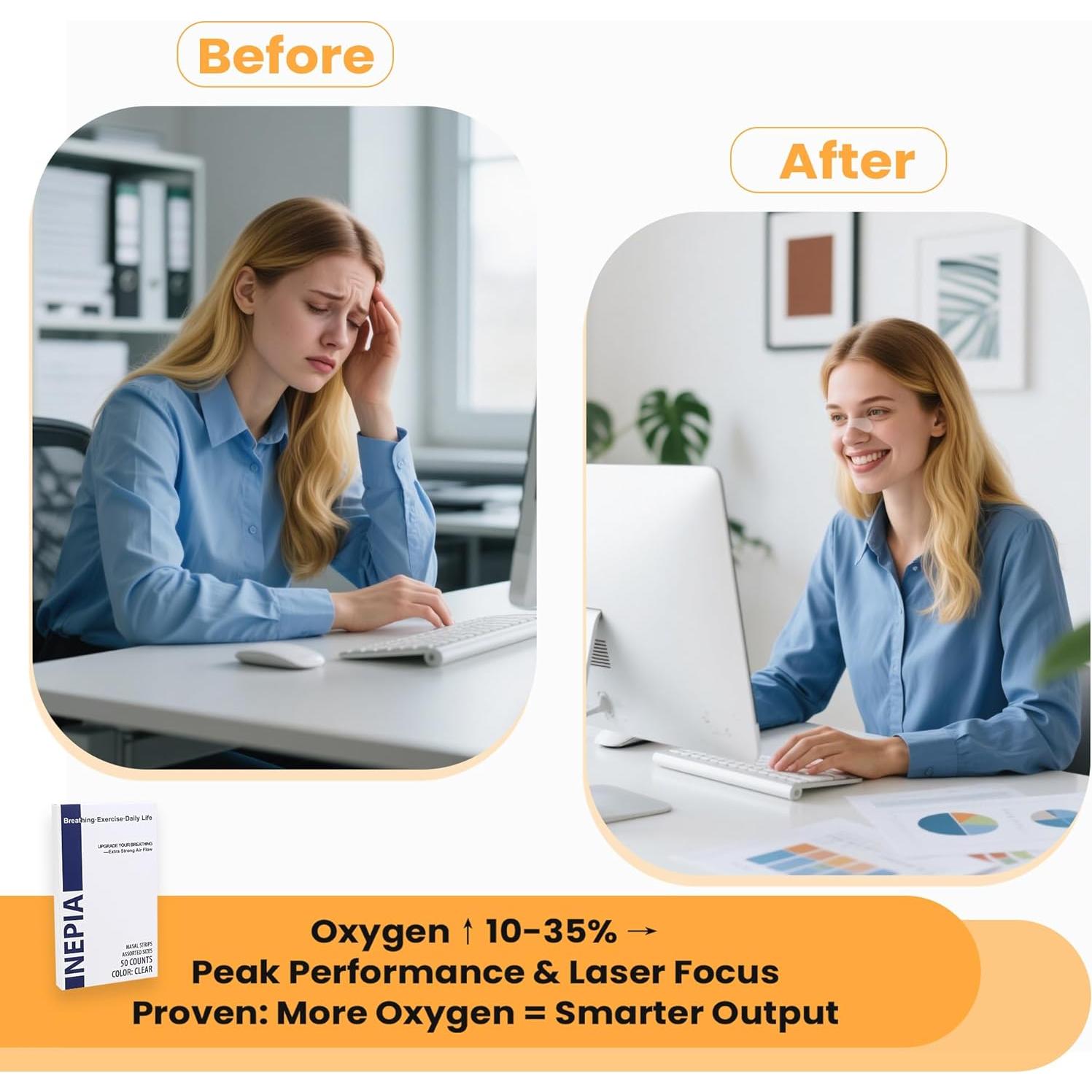 Tiras Nasales Hipoalergénicas Nepia Transparentes 50 Unidades