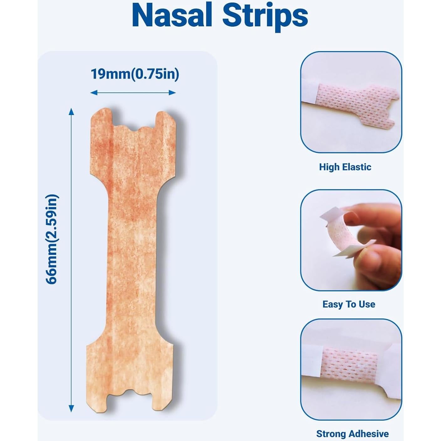 Tiras Nasales iShanCare 30 Conteo para Mejor Sueño y Respiración