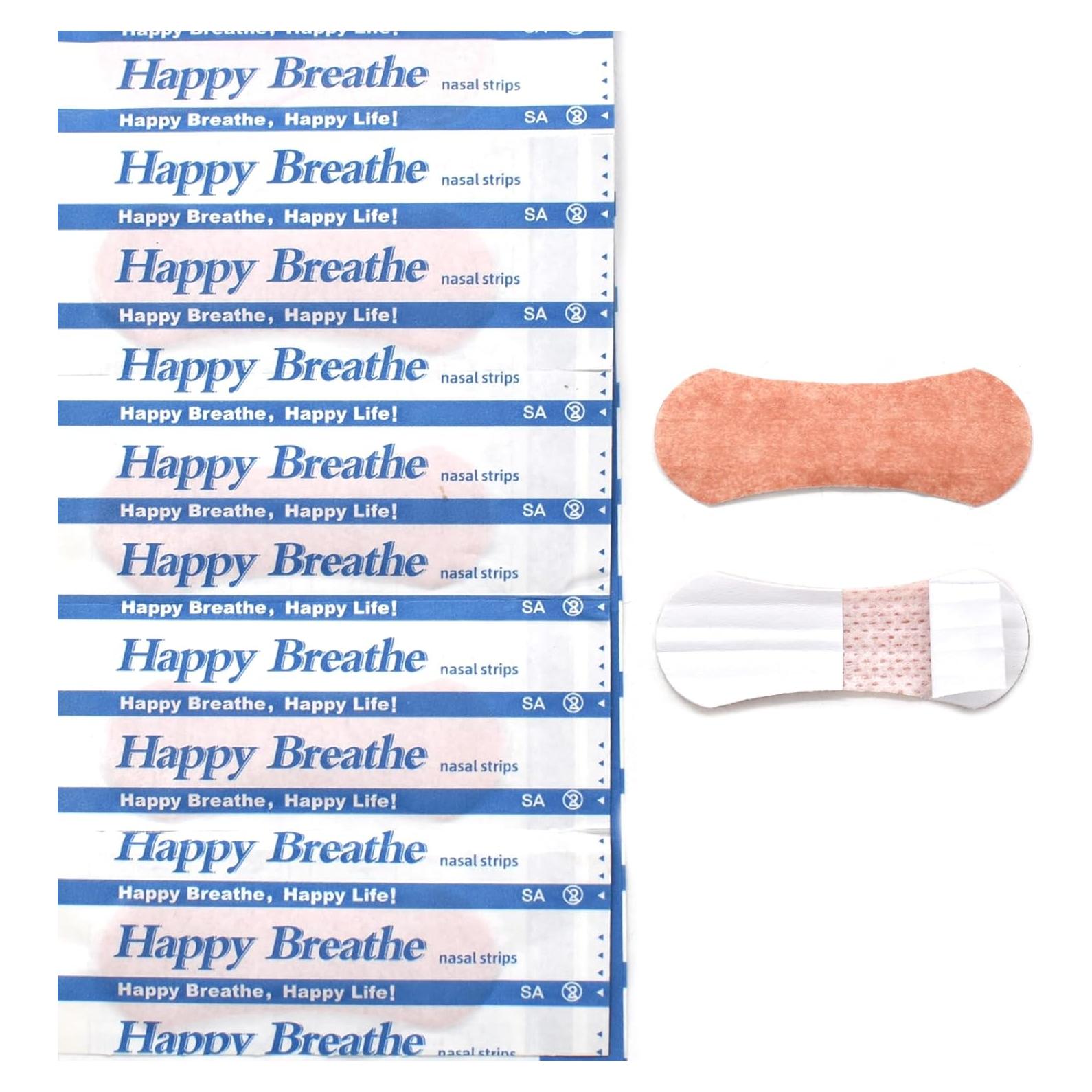 100 Tiras Nasales Antisnoring MIBICIRI 58x22mm para Respiración