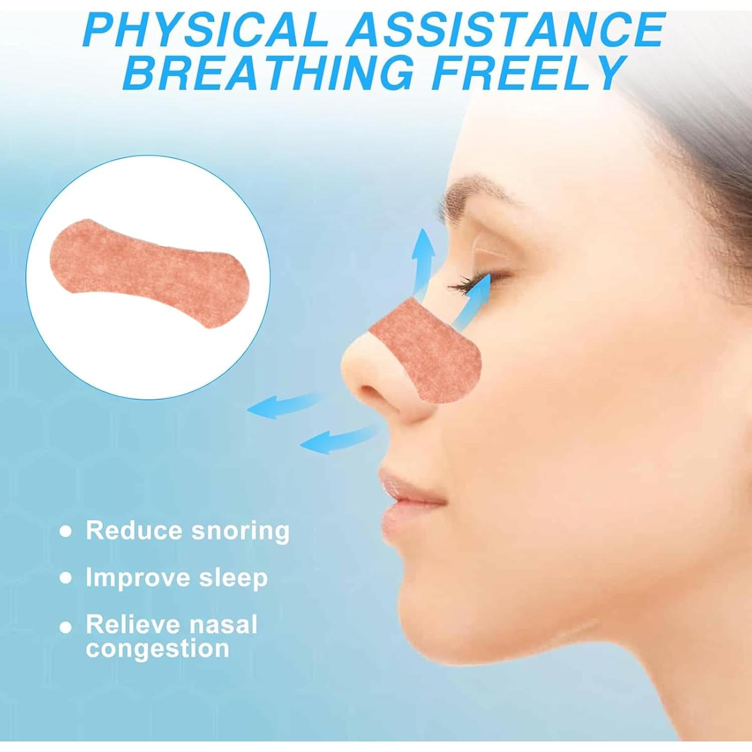 100 Tiras Nasales Antisnoring MIBICIRI 58x22mm para Respiración