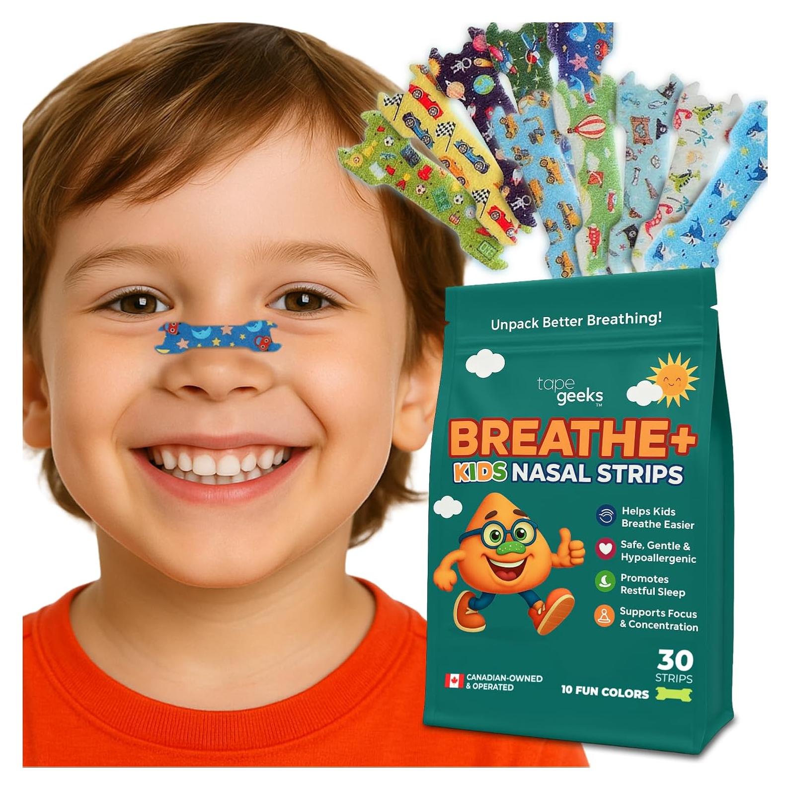 Tiras Nasales para Niños TapeGeeks - Alivio Congestión 10g
