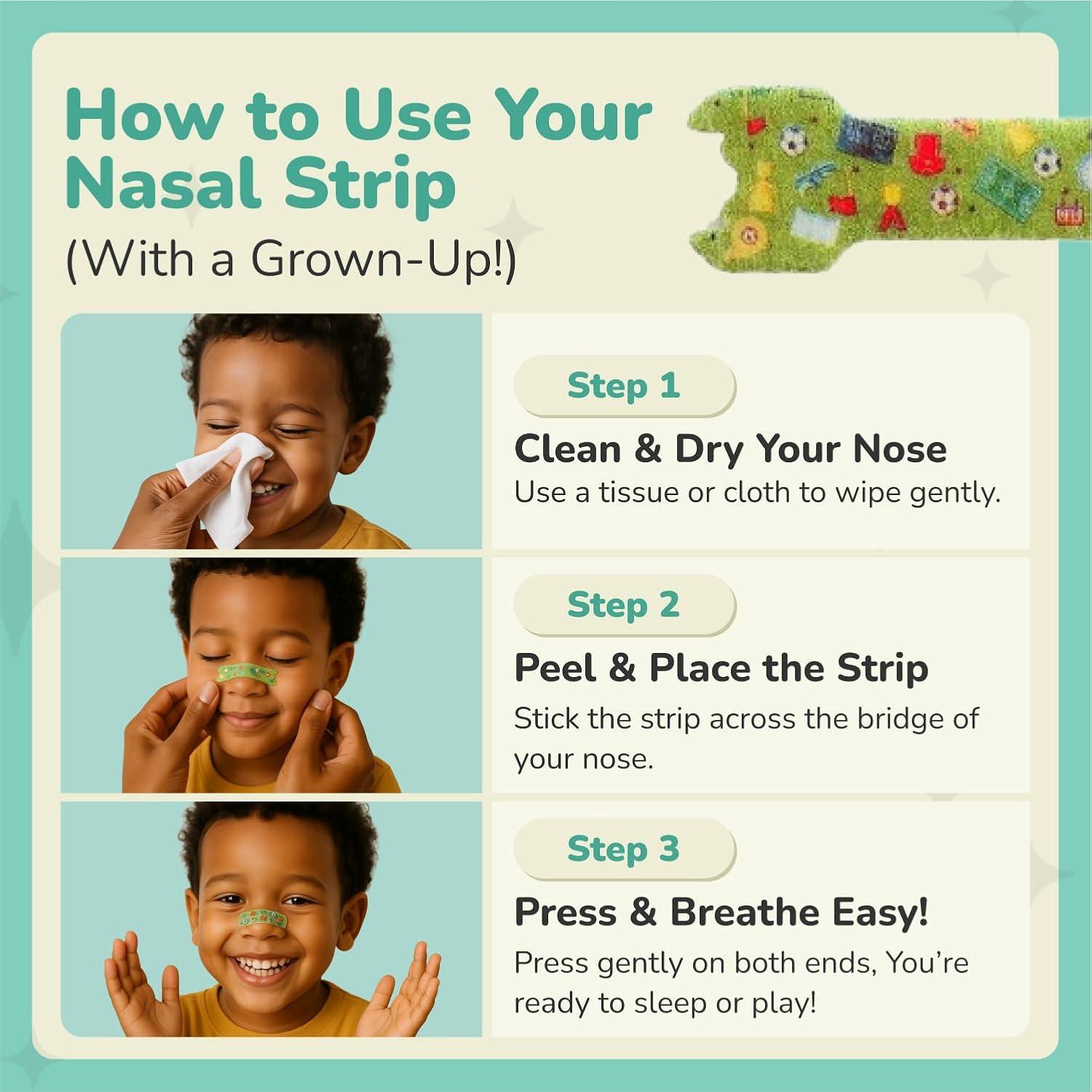 Tiras Nasales para Niños TapeGeeks - Alivio Congestión 10g