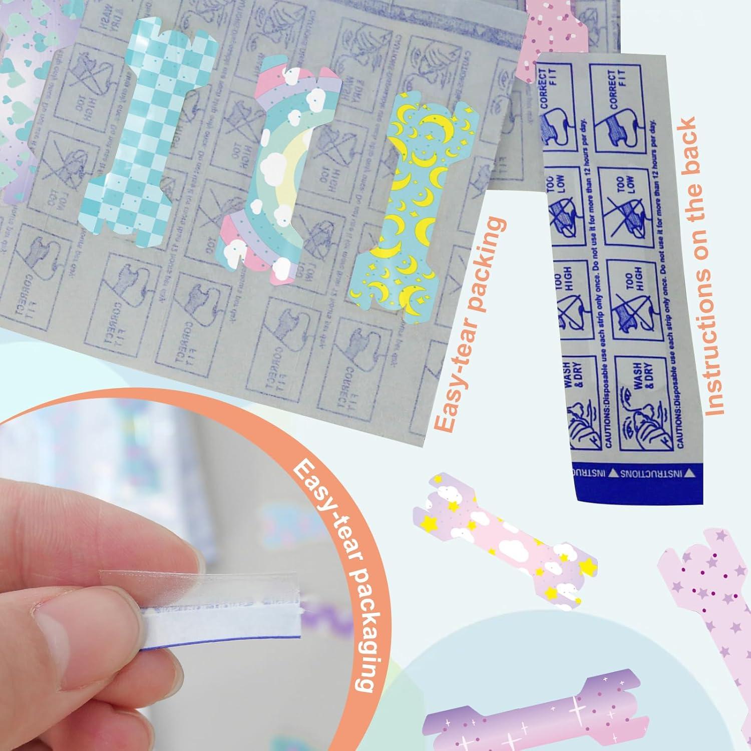 30 Tiras Nasales para Niños Aartner Rosa y Azul Antironquidos