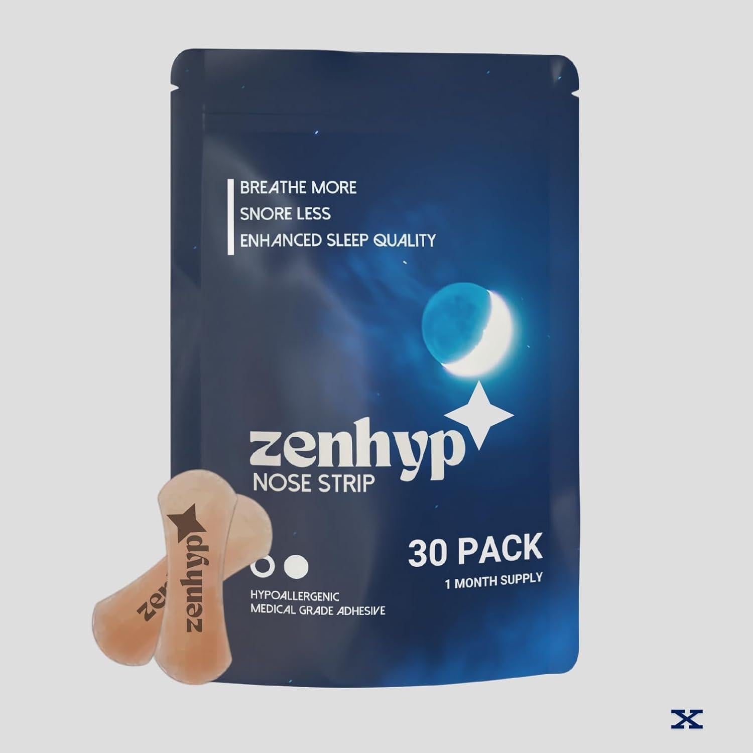 Tiras Nasales Zenhyp 2.0 - 30 Unidades para Mejorar Respiración