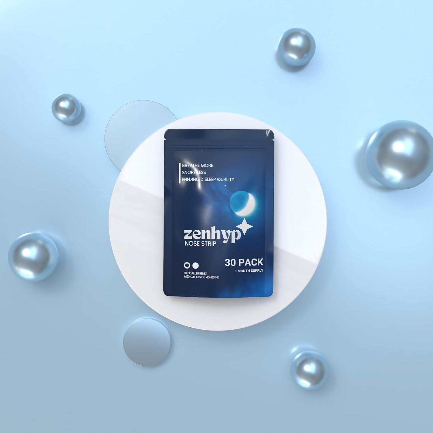 Tiras Nasales Zenhyp 2.0 - 30 Unidades para Mejorar Respiración