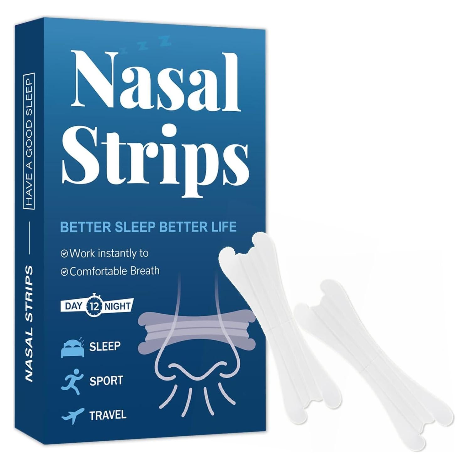 Tiras Nasales Transparentes LVDXVG - 60 Unidades para Respirar Mejor