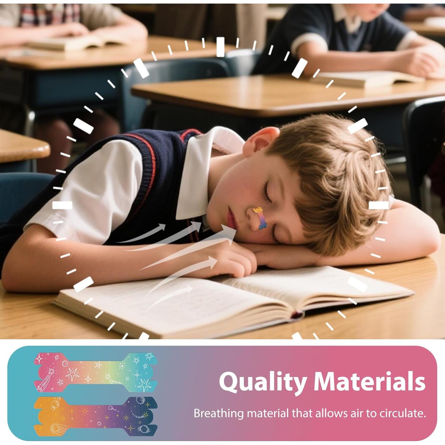 60 Tiras Nasales para Niños Kuabiz 44x14mm Antirronquidos