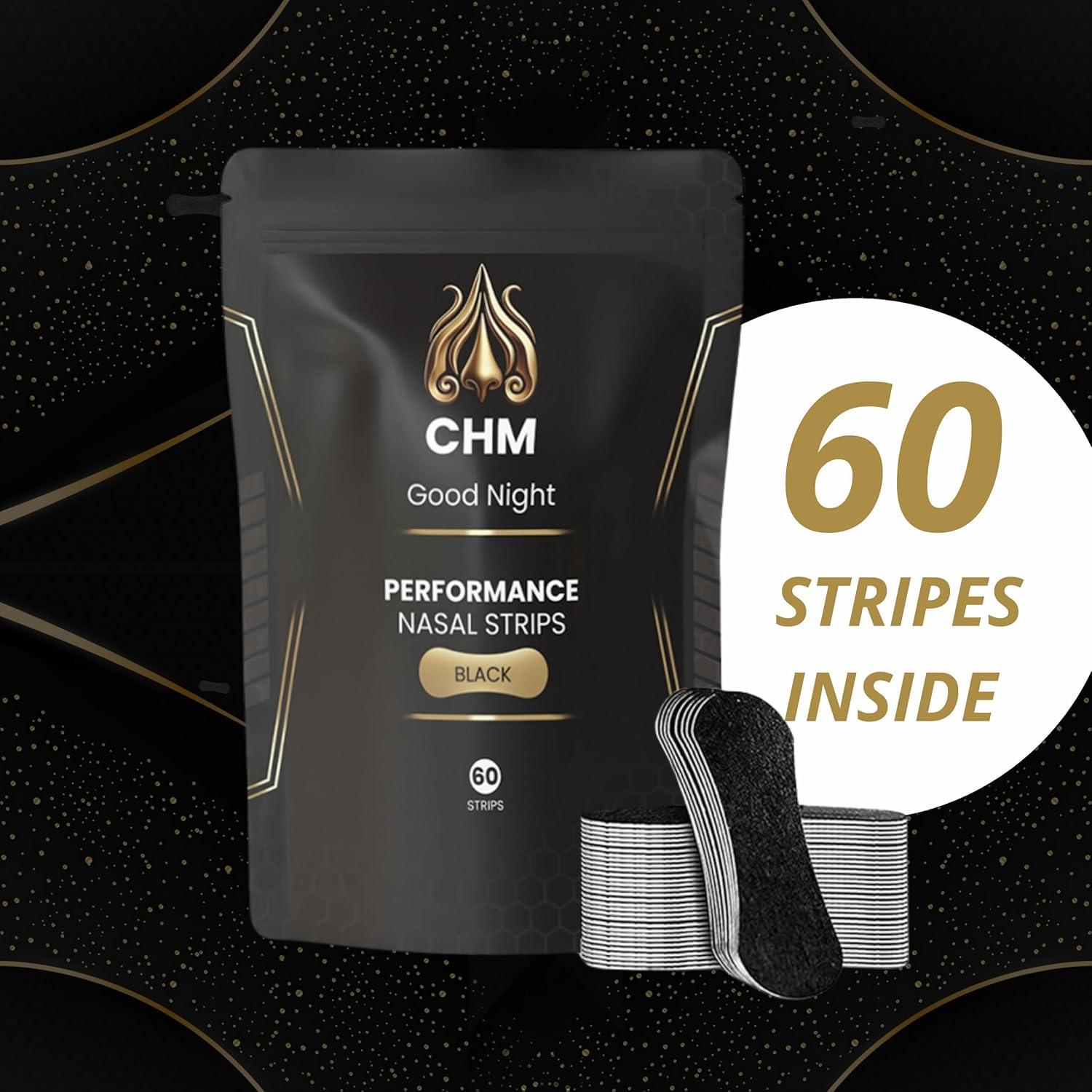 Tiras Nasales CHM para Ronquidos - 60 Unidades Hipoalergénicas