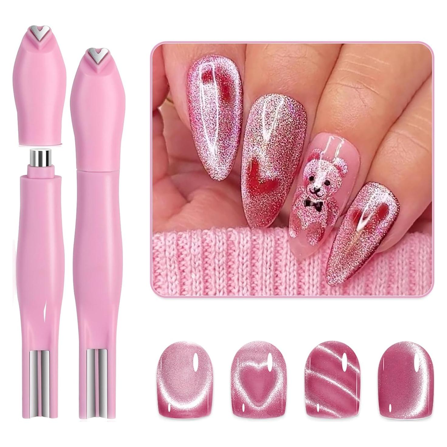 Imán para Uñas 3 en 1 Honey Joy Rosa - Cat Eye Magnético