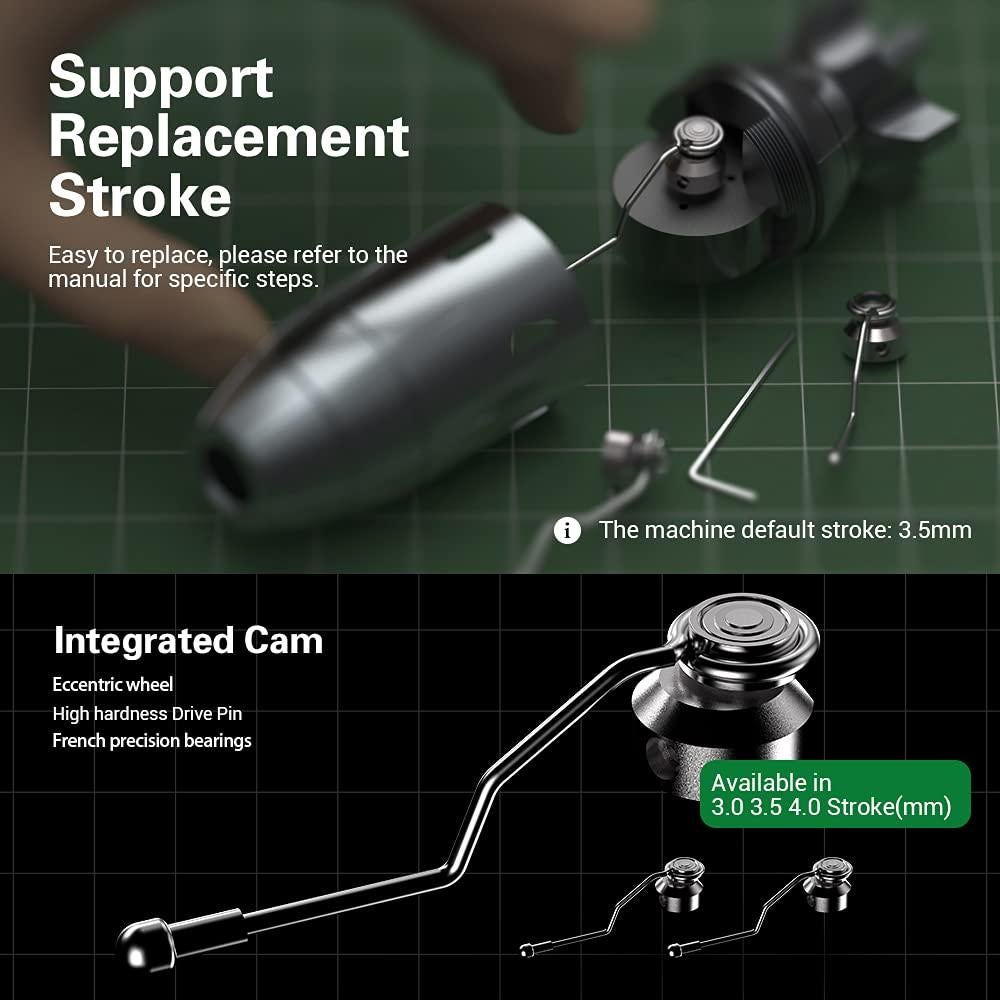 Máquina de Tatuaje Rotativa STIGMA Corto Pen 3 Cams 0-4mm