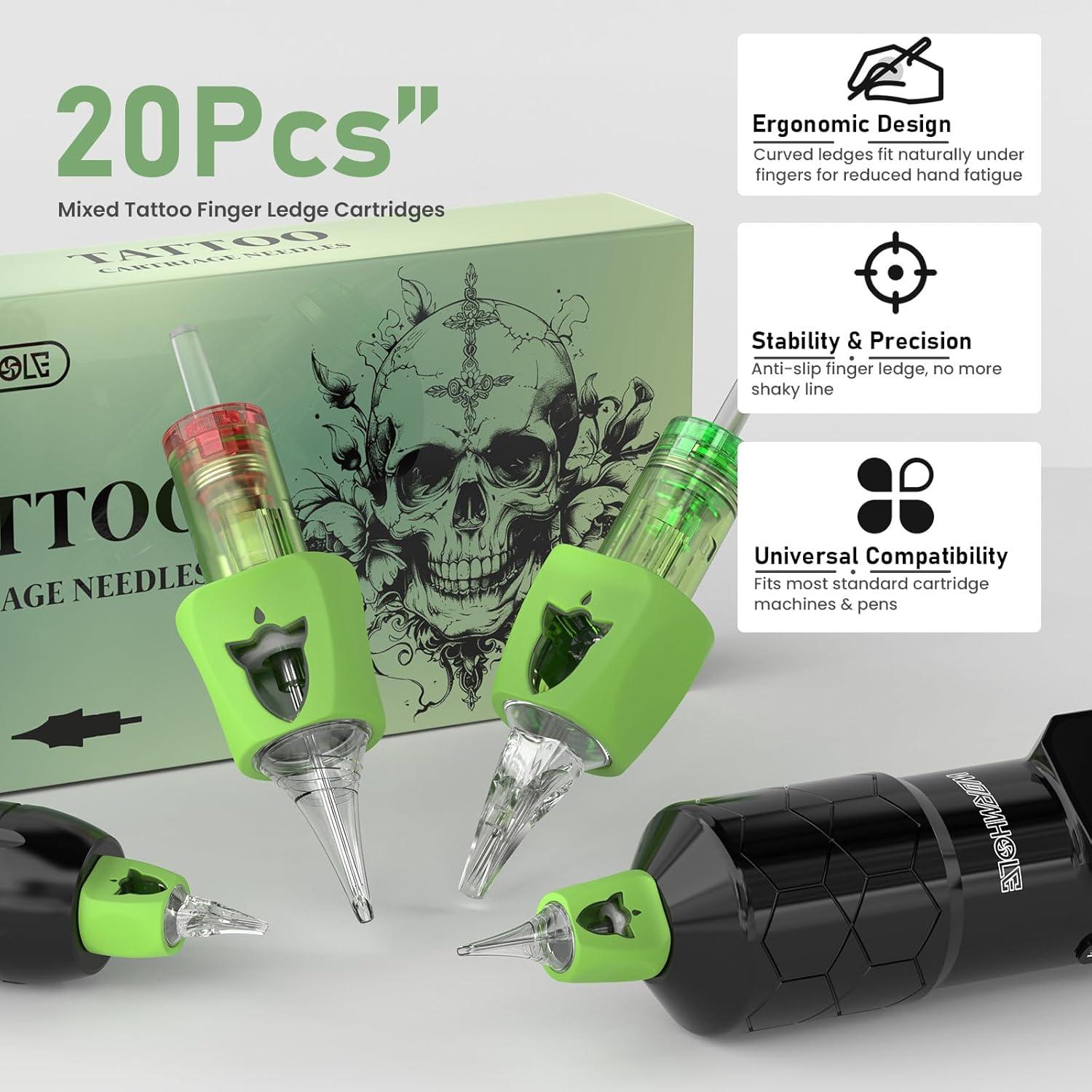 Kit de Tatuaje Inalámbrico Wormhole 54 Piezas con Tinta Xtreme