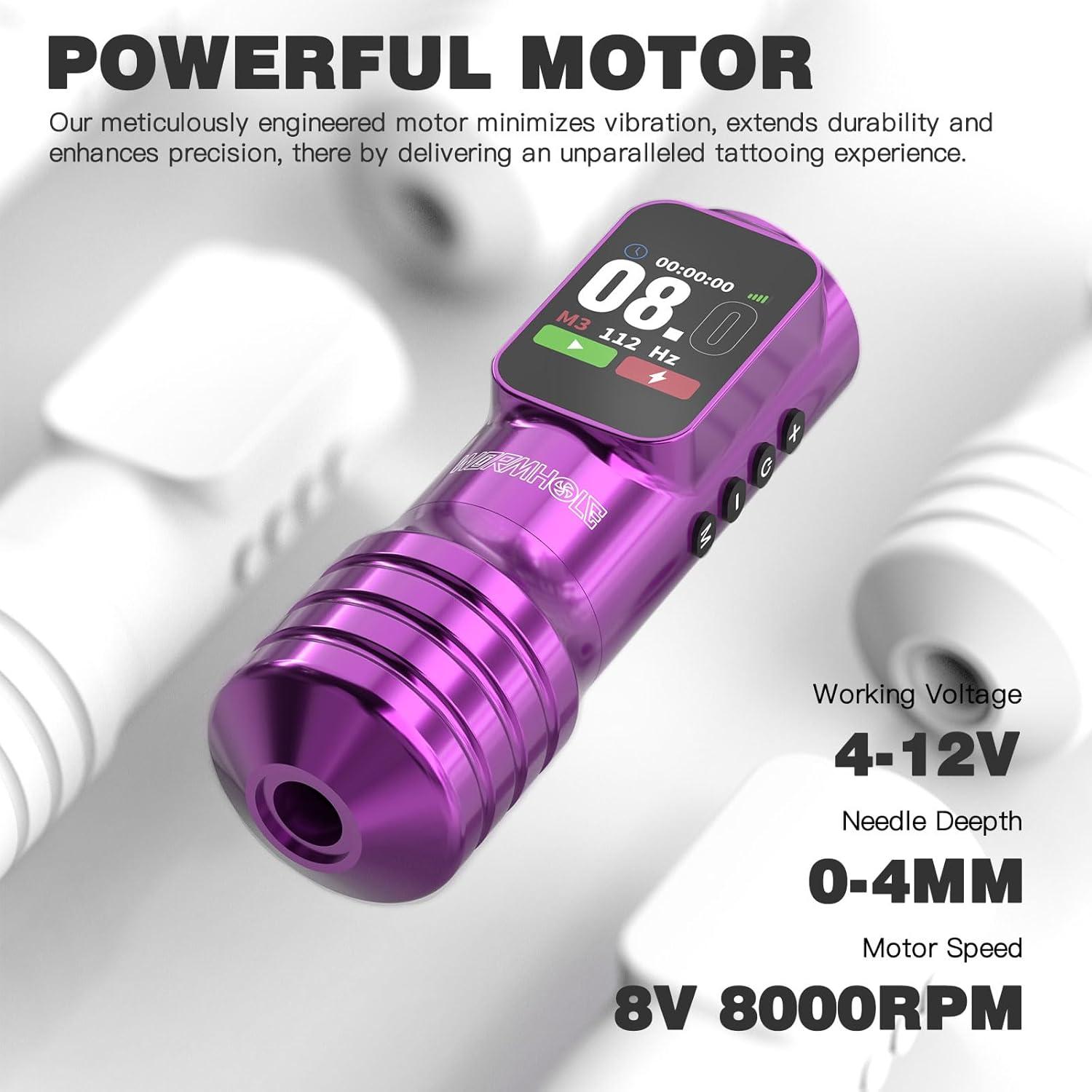 Kit de Tatuaje Wormhole con Bolígrafo Inalámbrico y Tinta Xtreme