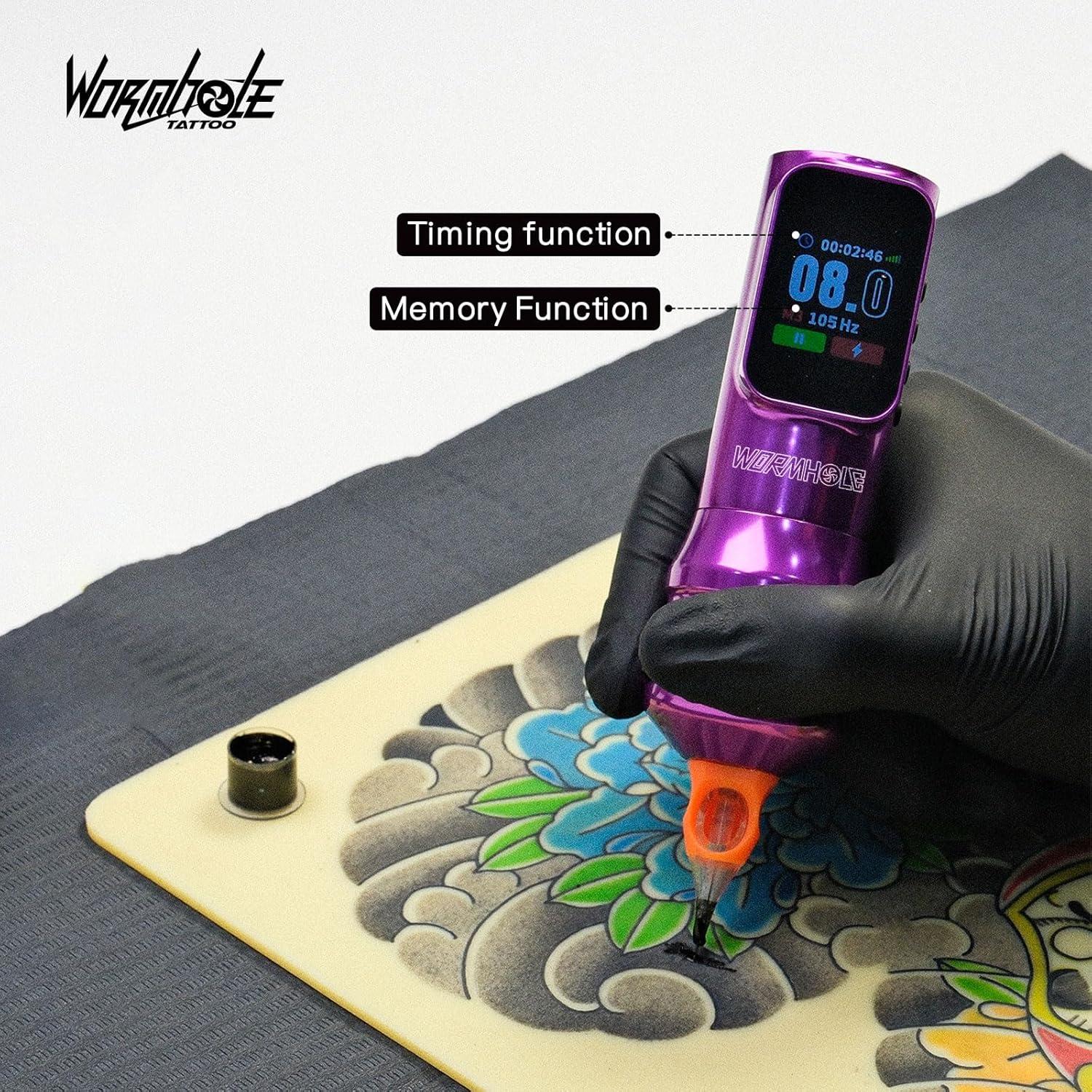 Kit de Tatuaje Wormhole con Bolígrafo Inalámbrico y Tinta Xtreme