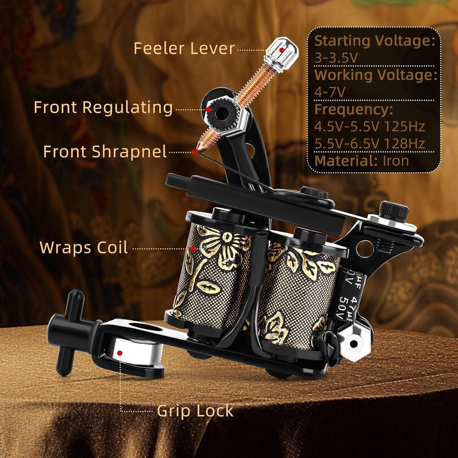 Máquina de Tatuaje Bobina ATOMUS 8 Enrollamientos para Principiantes