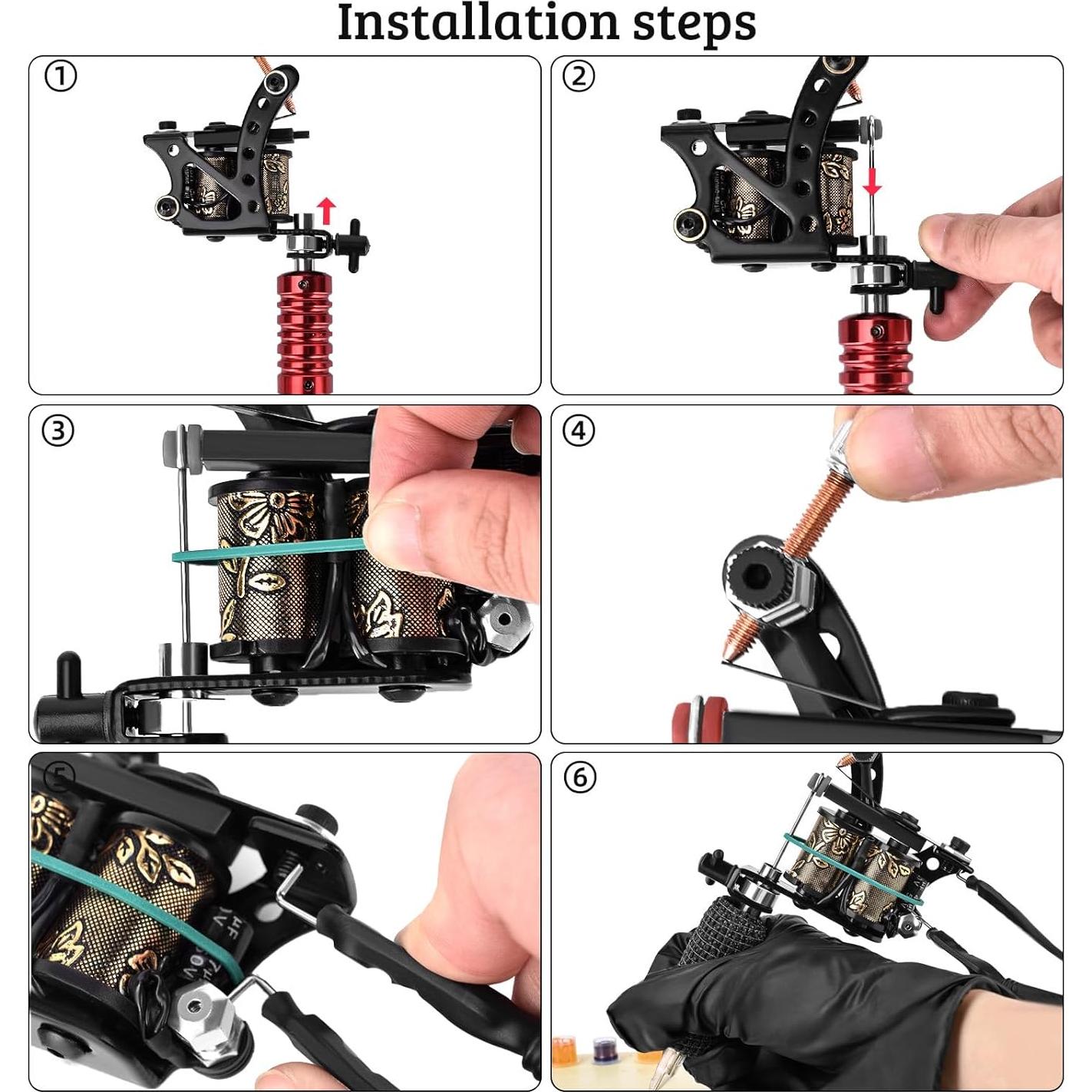 Máquina de Tatuaje Bobina ATOMUS 8 Enrollamientos para Principiantes