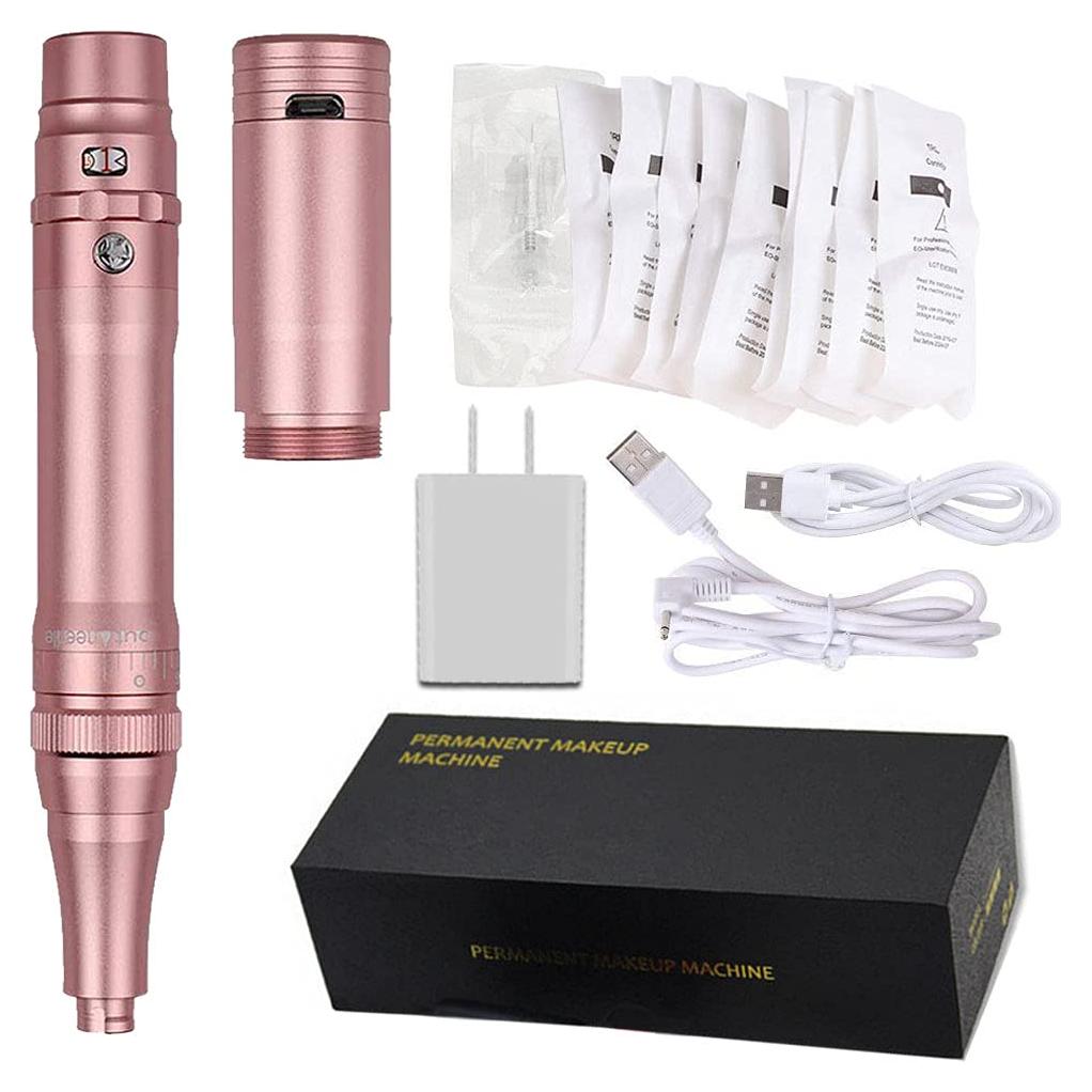 Máquina de Tatuaje Rotativa Mingshops B950 Oro Rosa 10 Agujas