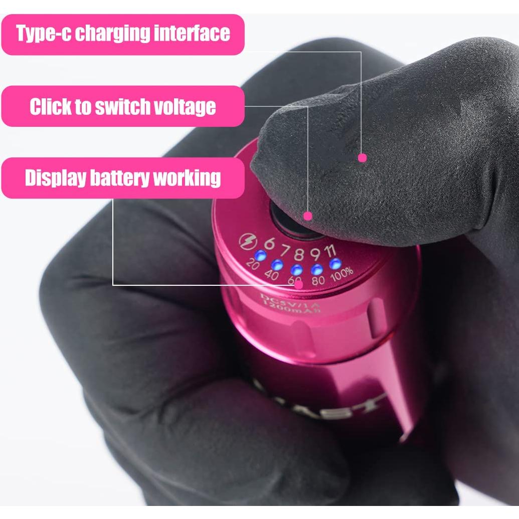 Kit de Tatuaje Profesional Mast Tour con Batería y 20 Agujas