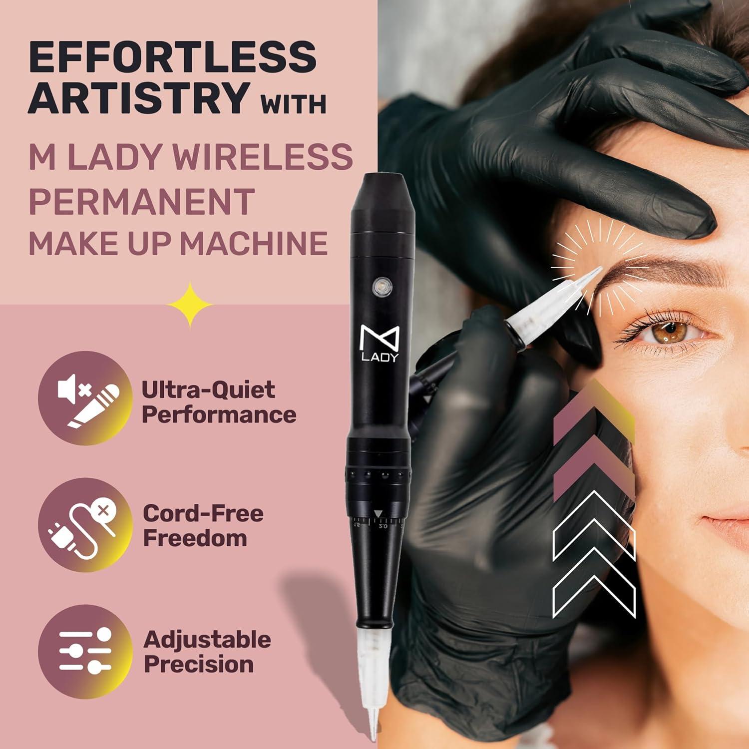 Máquina de Maquillaje Permanente Inalámbrica Mellie Rosa