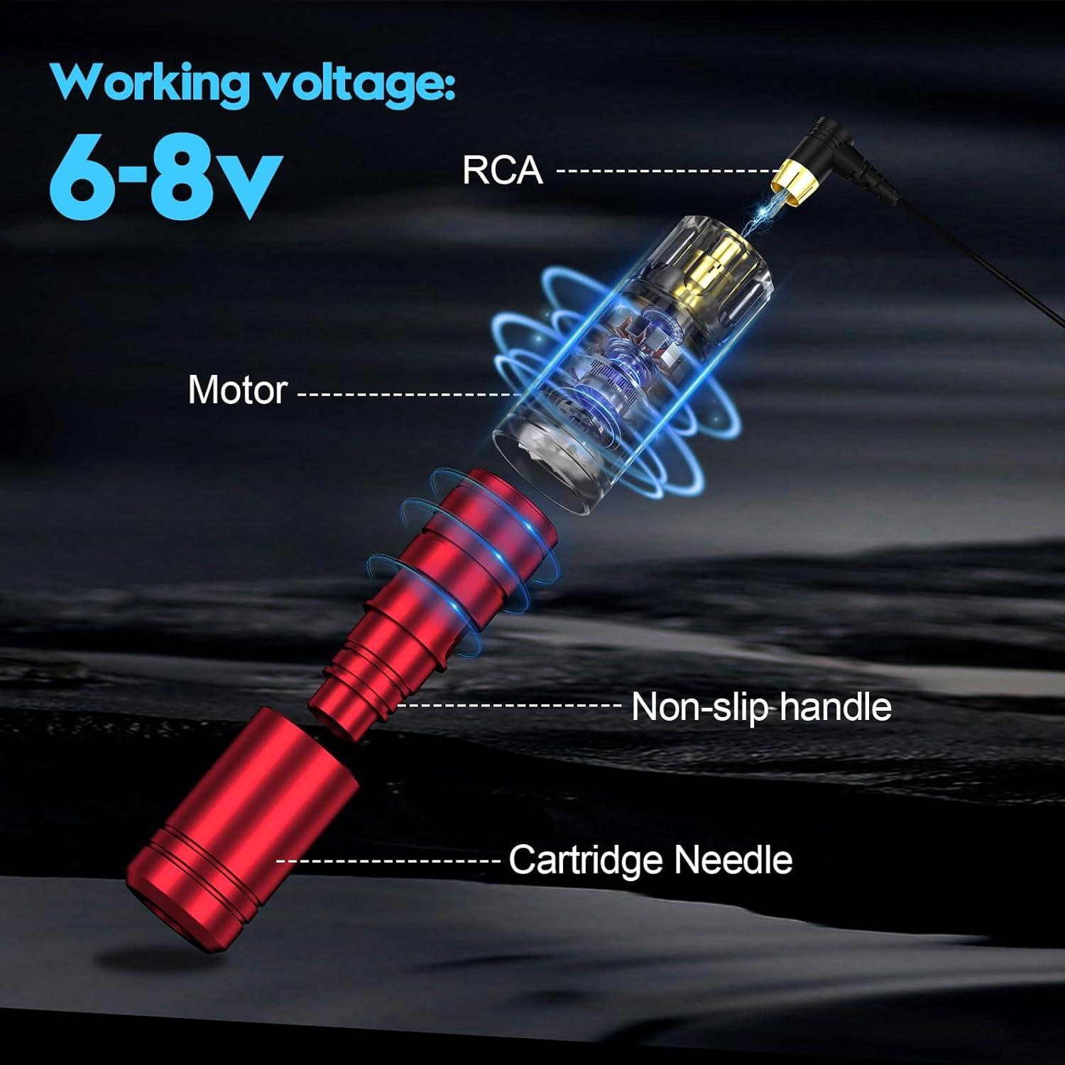 Kit de Tatuaje Profesional Mokohoa con Fuente de Poder y 6 Agujas