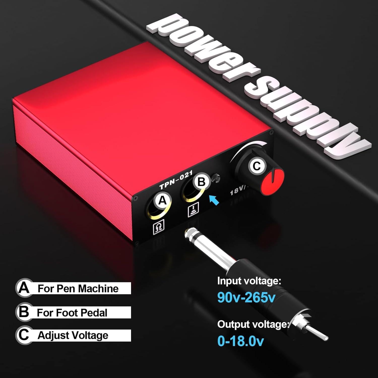 Kit de Tatuaje Profesional Mokohoa con Fuente de Poder y 6 Agujas