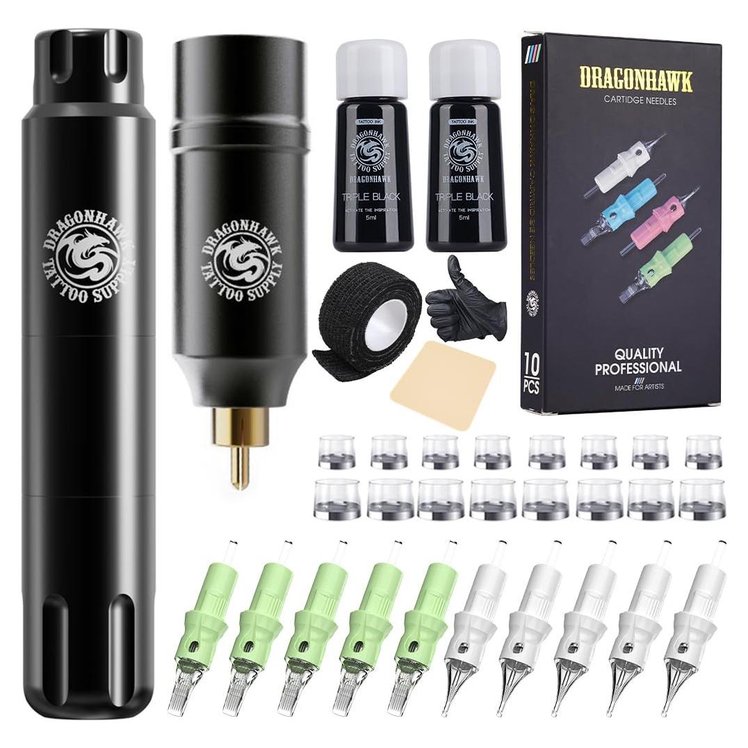 Kit de Tatuaje Inalámbrico Dragonhawk S12 para Principiantes