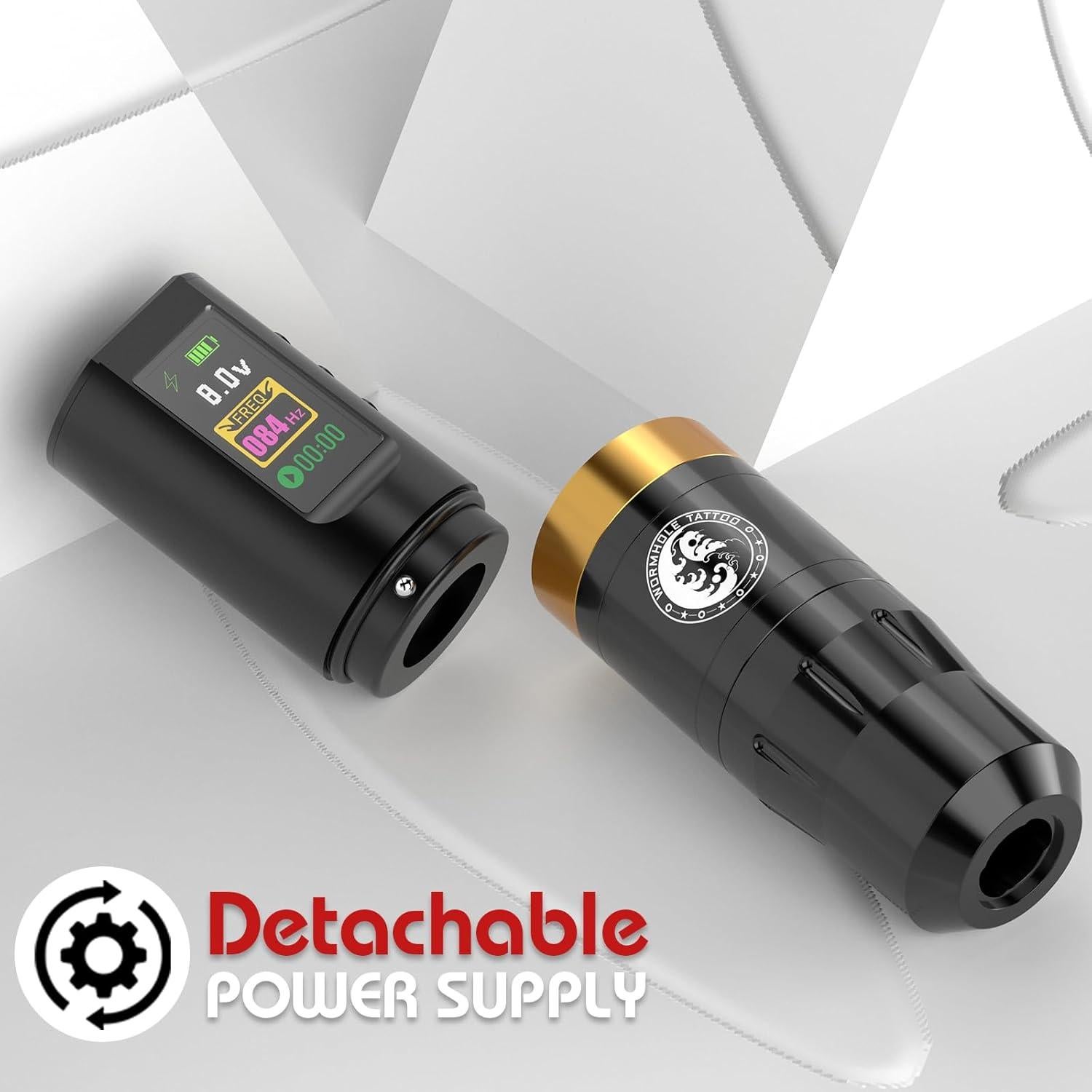 Máquina de Tatuaje Inalámbrica Wormhole HP73-A 1800mAh LED