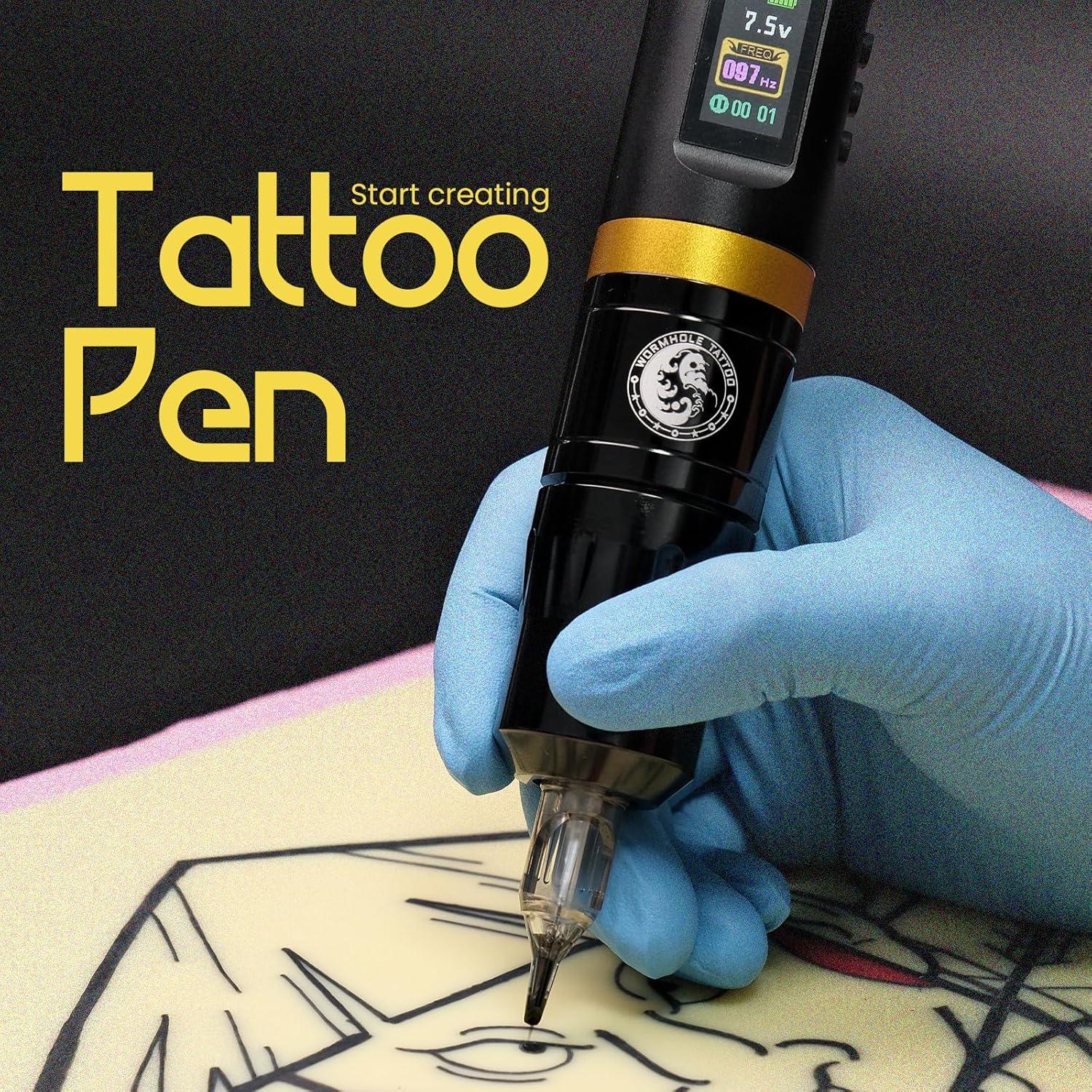 Máquina de Tatuaje Inalámbrica Wormhole HP73-A 1800mAh LED