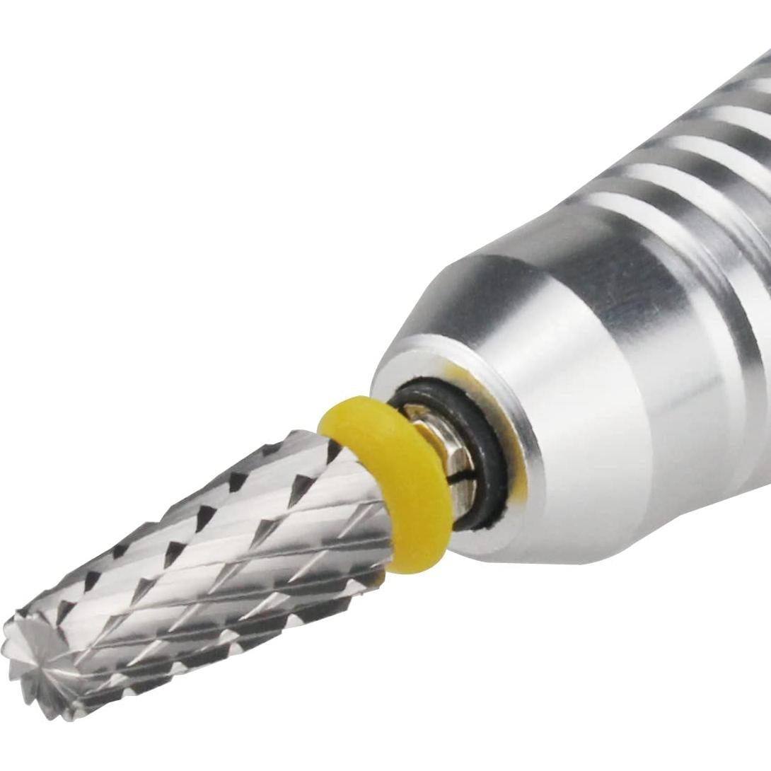 C & I Nail Drill Bit 4 in 1 Super Cut E-File, Multi-function plus Upgrade File-Teeth, Large Barrel & Cross Cut, for Manicure Drill Machine, Help Nail Tech to Remove Nail Works (Double Coarse-XXC)