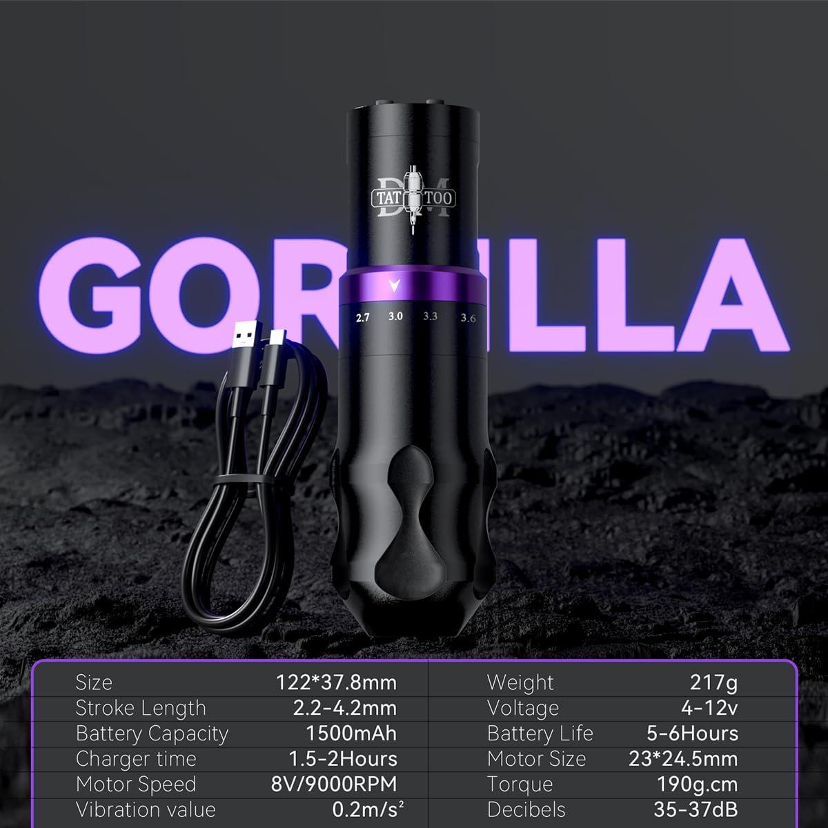 Máquina de Tatuaje Inalámbrica DMTATTOO con Pantalla LED