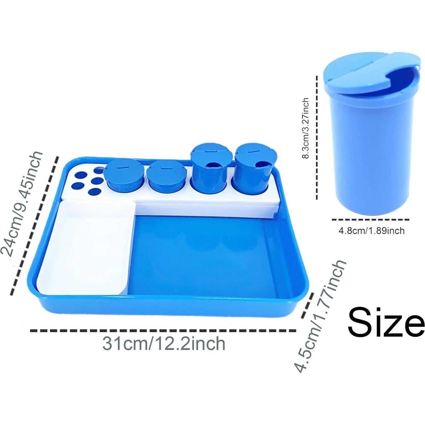 Bandeja Cuadrada Multifuncional Genérica para Salón de Belleza 31x24cm