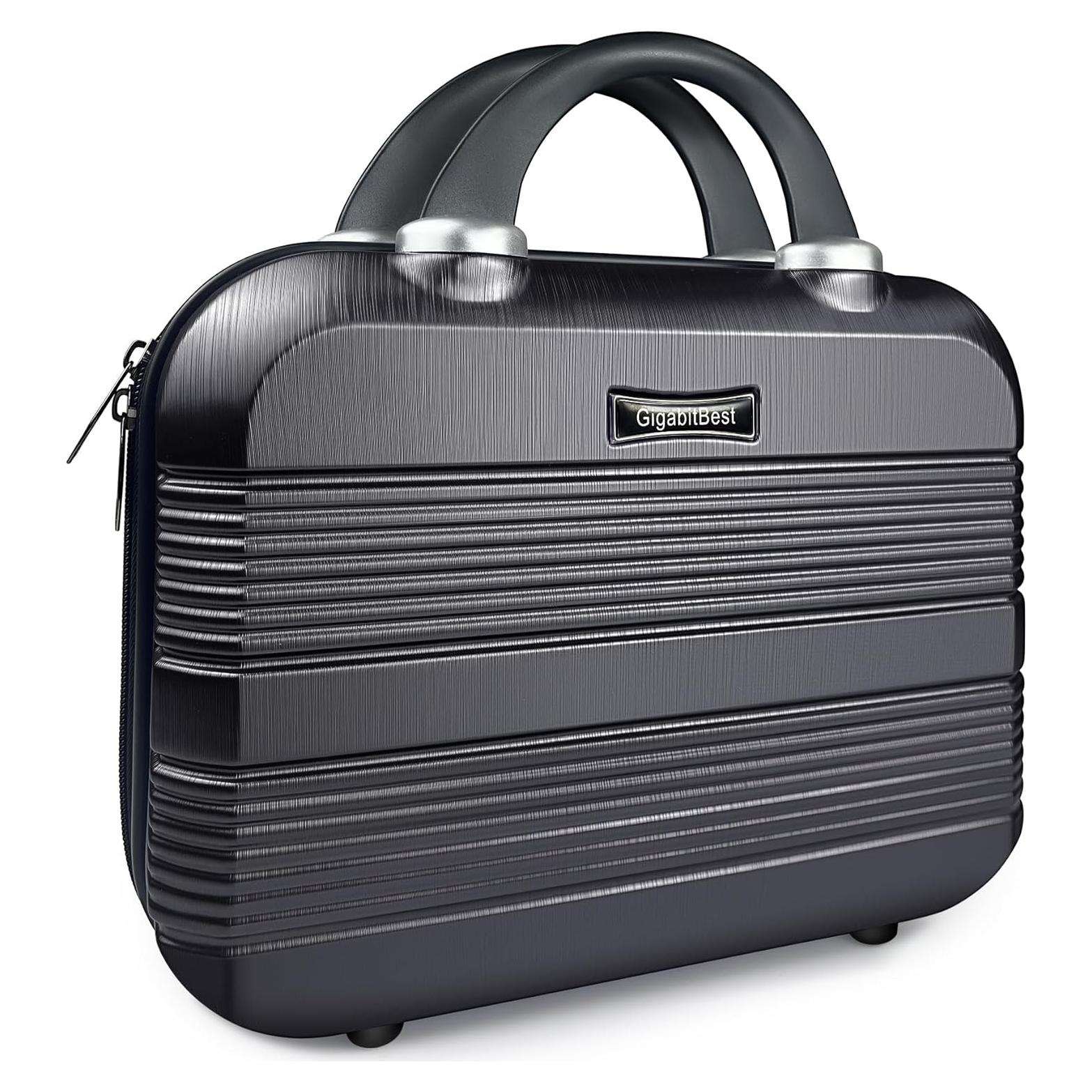 Estuche de Maquillaje Duro 14" PC+ABS Negro - Organizador Cosmético