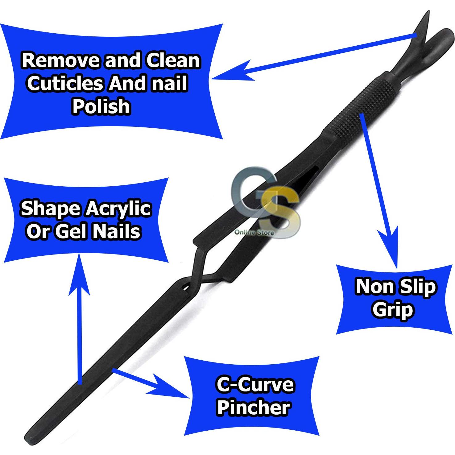 Herramienta de Pinzamiento de Uñas G.S Beauty 2 Pcs C-Curva
