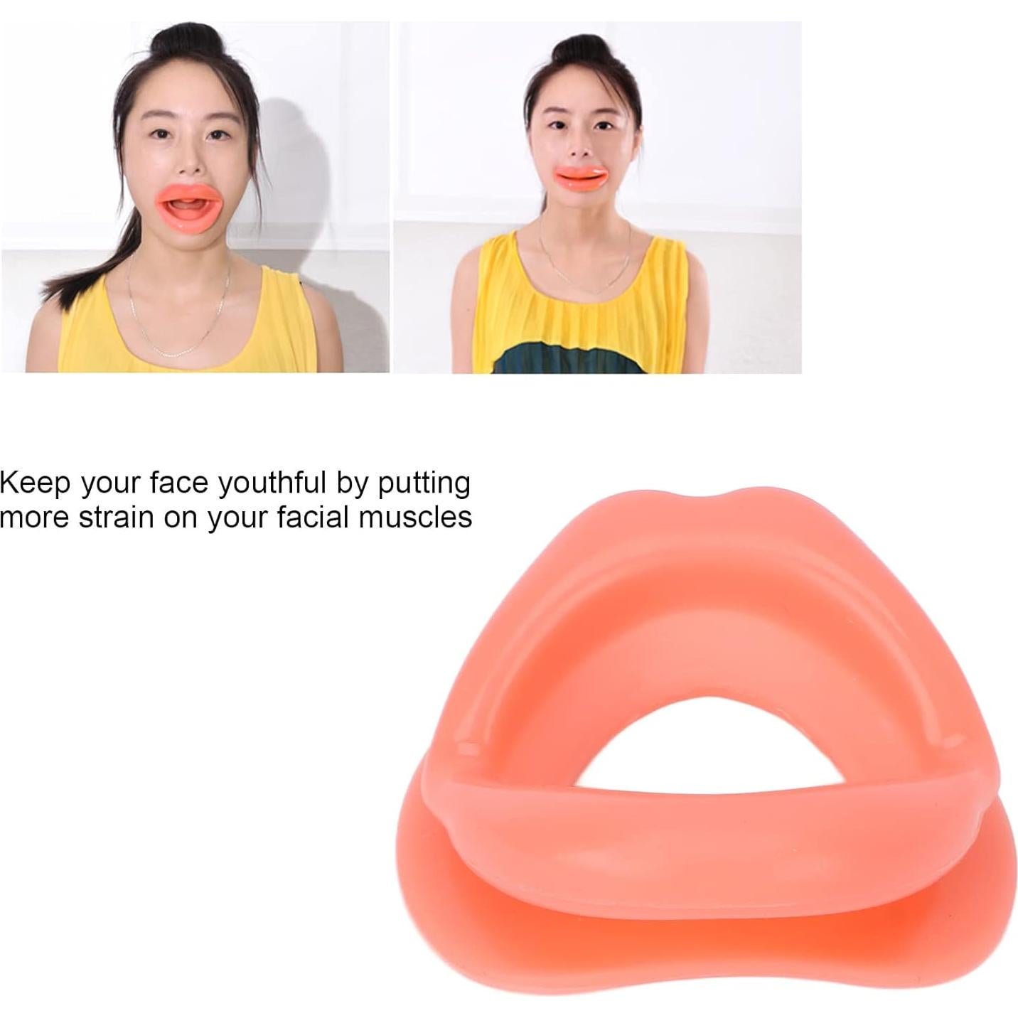 Ejercitador Facial de Silicona ZJchao para Labios y Mejillas