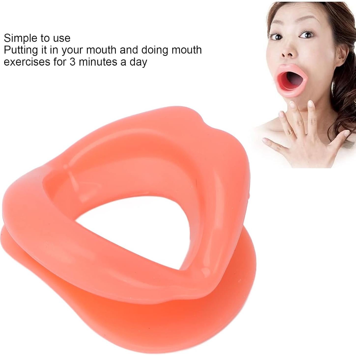 Ejercitador Facial de Silicona ZJchao para Labios y Mejillas