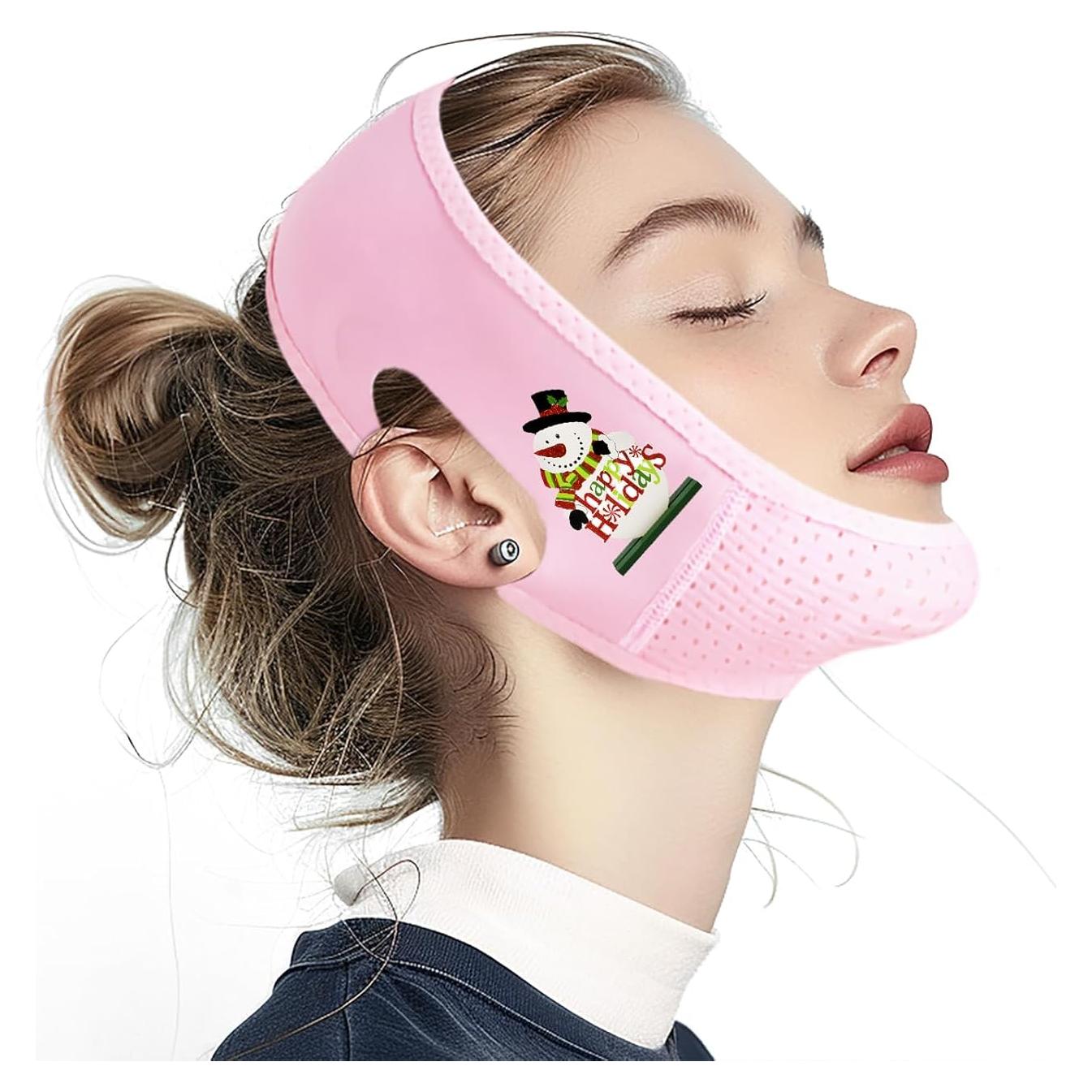 Correa Facial Reutilizable Yuibthr para Dormir - Rosa