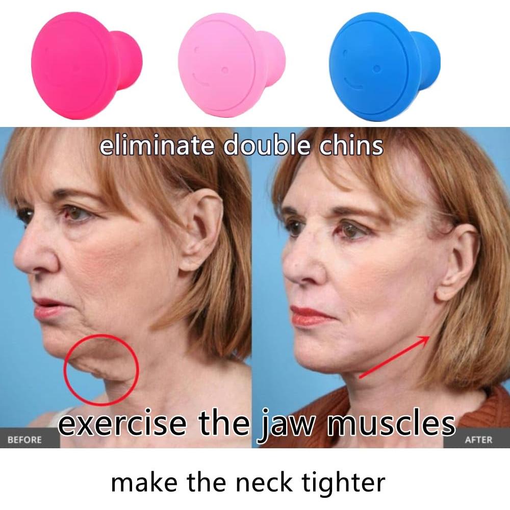 Ejercitador Facial Dlmlemu para Doble Papada y Arrugas - Rosa