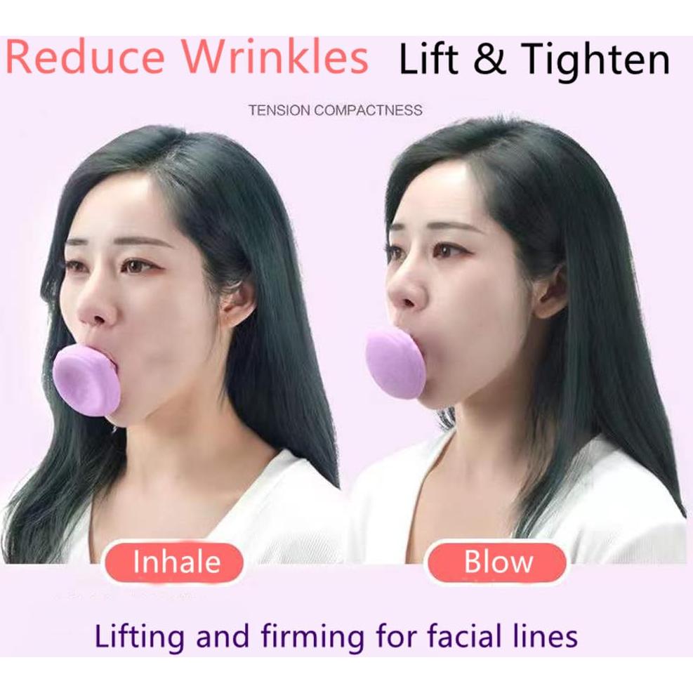 Ejercitador Facial Dlmlemu para Doble Papada y Arrugas - Rosa